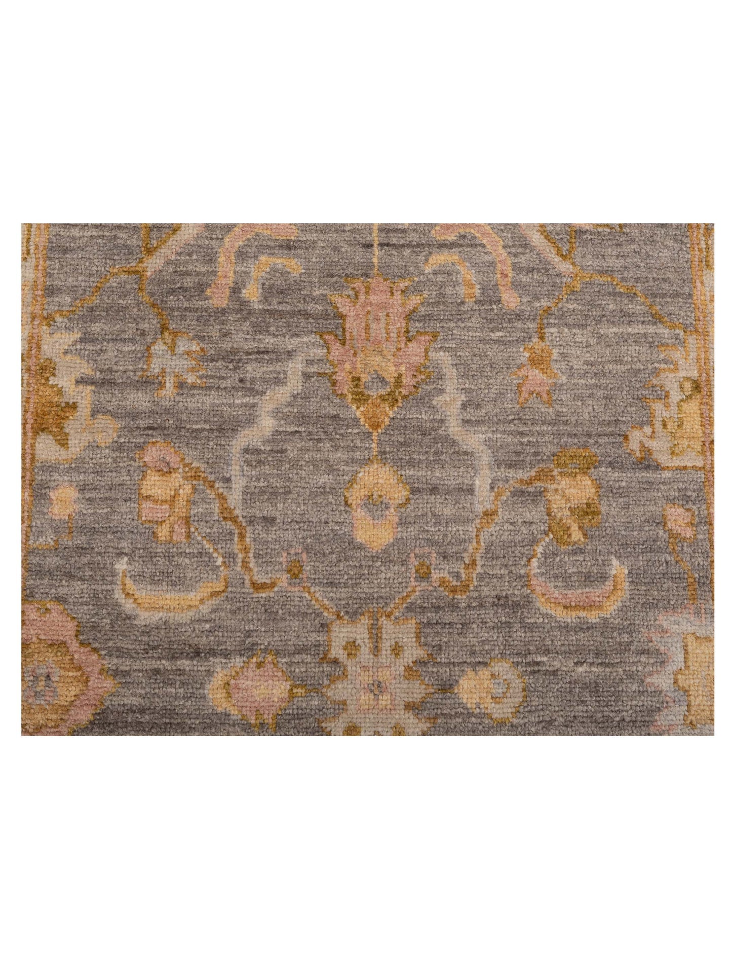 Angora Oushak 150401 Gray Ivory 4x5.11 Hand Knotted Rug