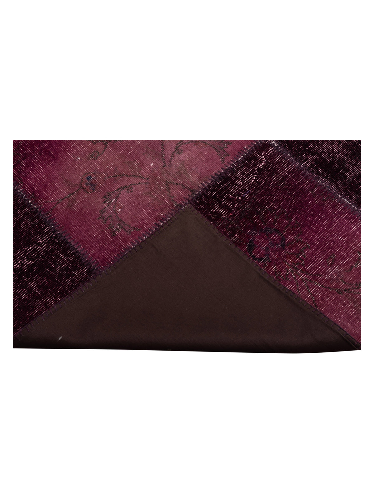 Turkish Vestige Patchwork 110177 Burgundy 9.11x13.3 Hand Knotted Rug