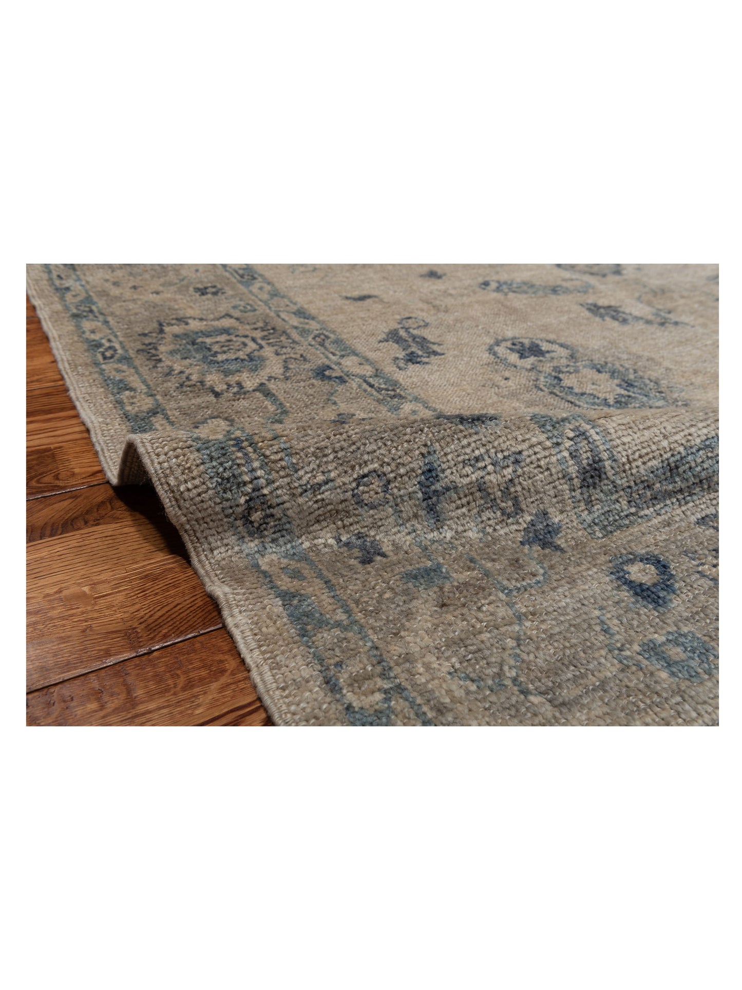 Angora Oushak 129164 Gray Gray 6.6x10.6 Hand Knotted Rug