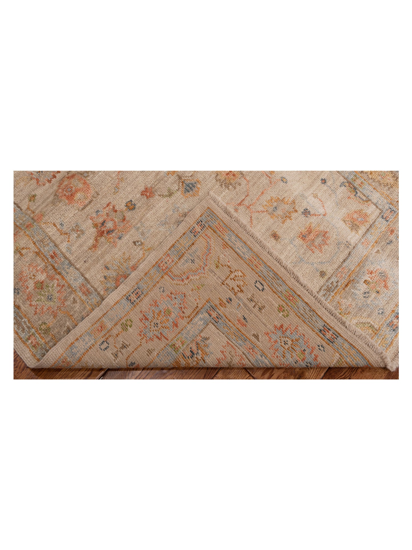 Angora Oushak 150374 Beige Brown 4x6 Hand Knotted Rug