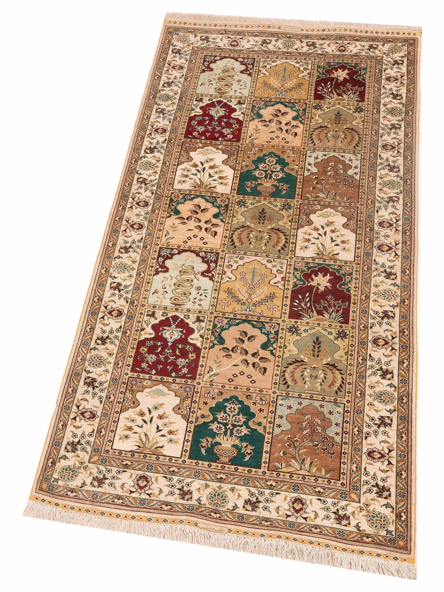 Pure Silk 122457 Multi 2.7x6 Hand Knotted Rug