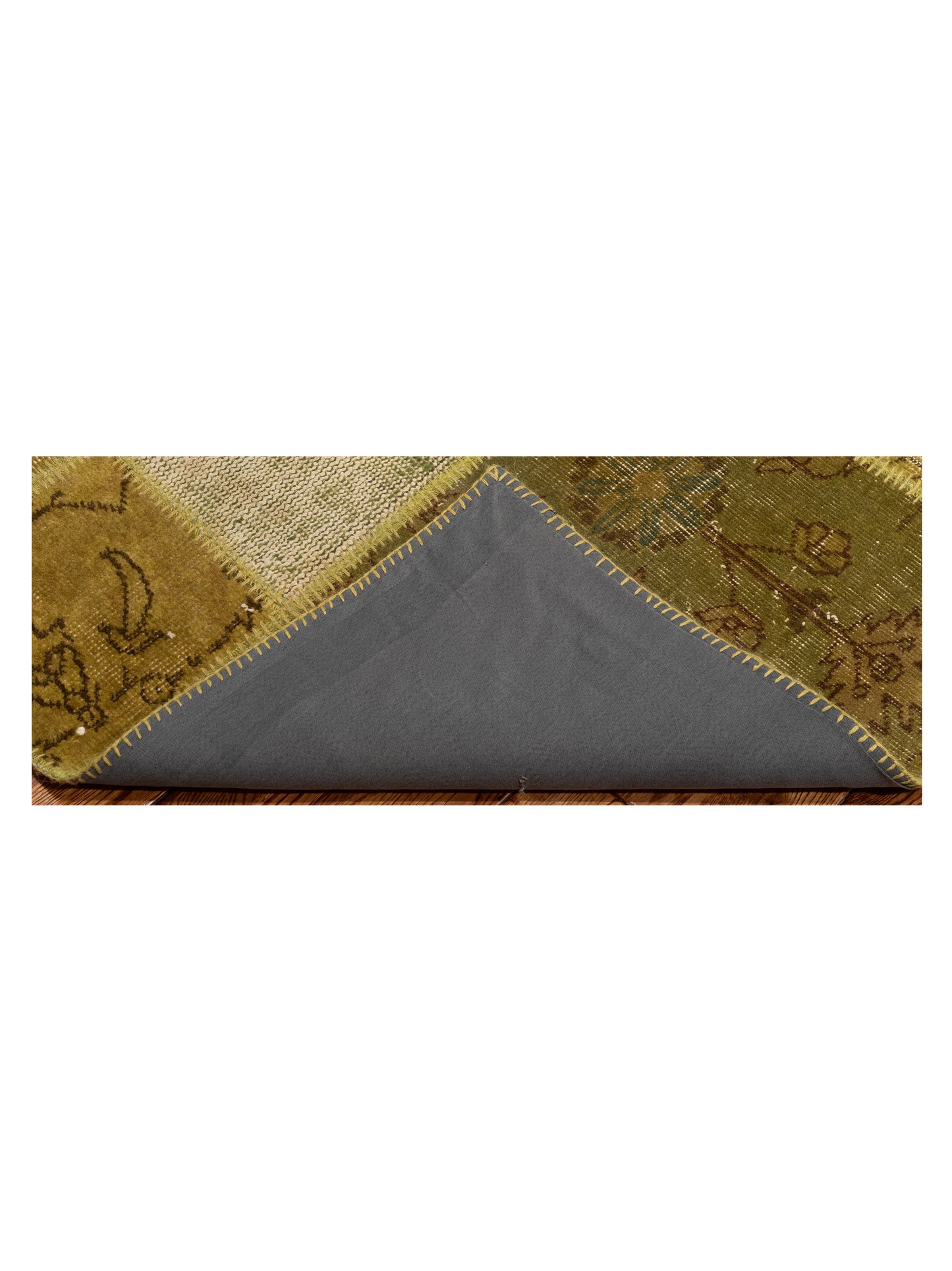 Turkish Vestige Patchwork 114093 Green 8x10 Hand Knotted Rug