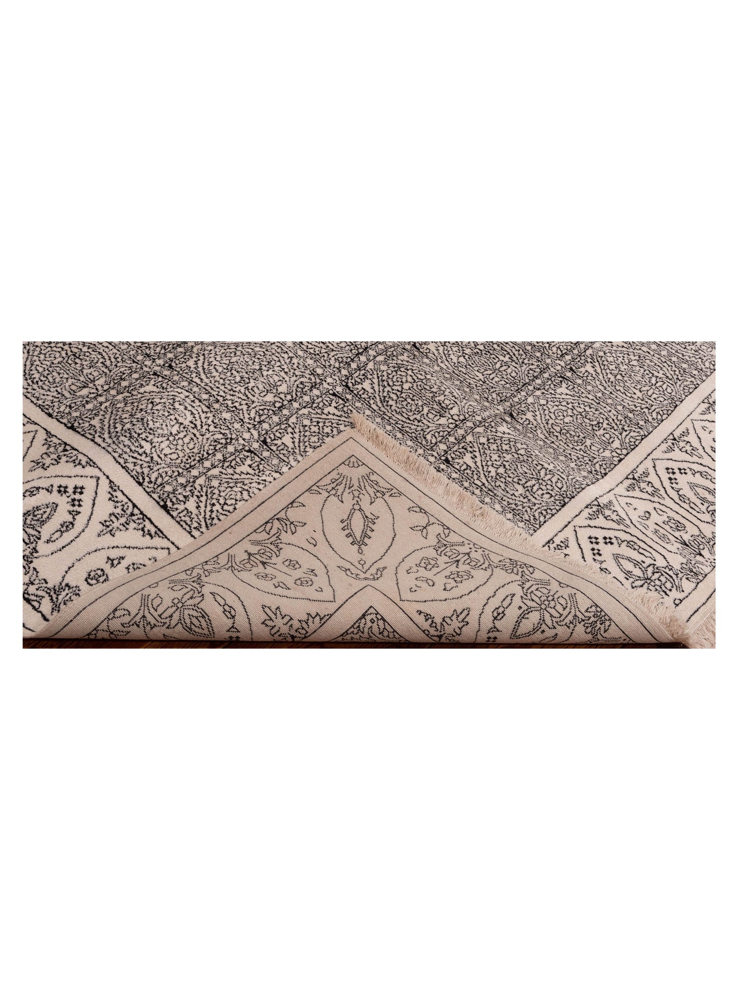 Tibetino 117265 Black Ivory 5.11x8.9 Hand Knotted Rug