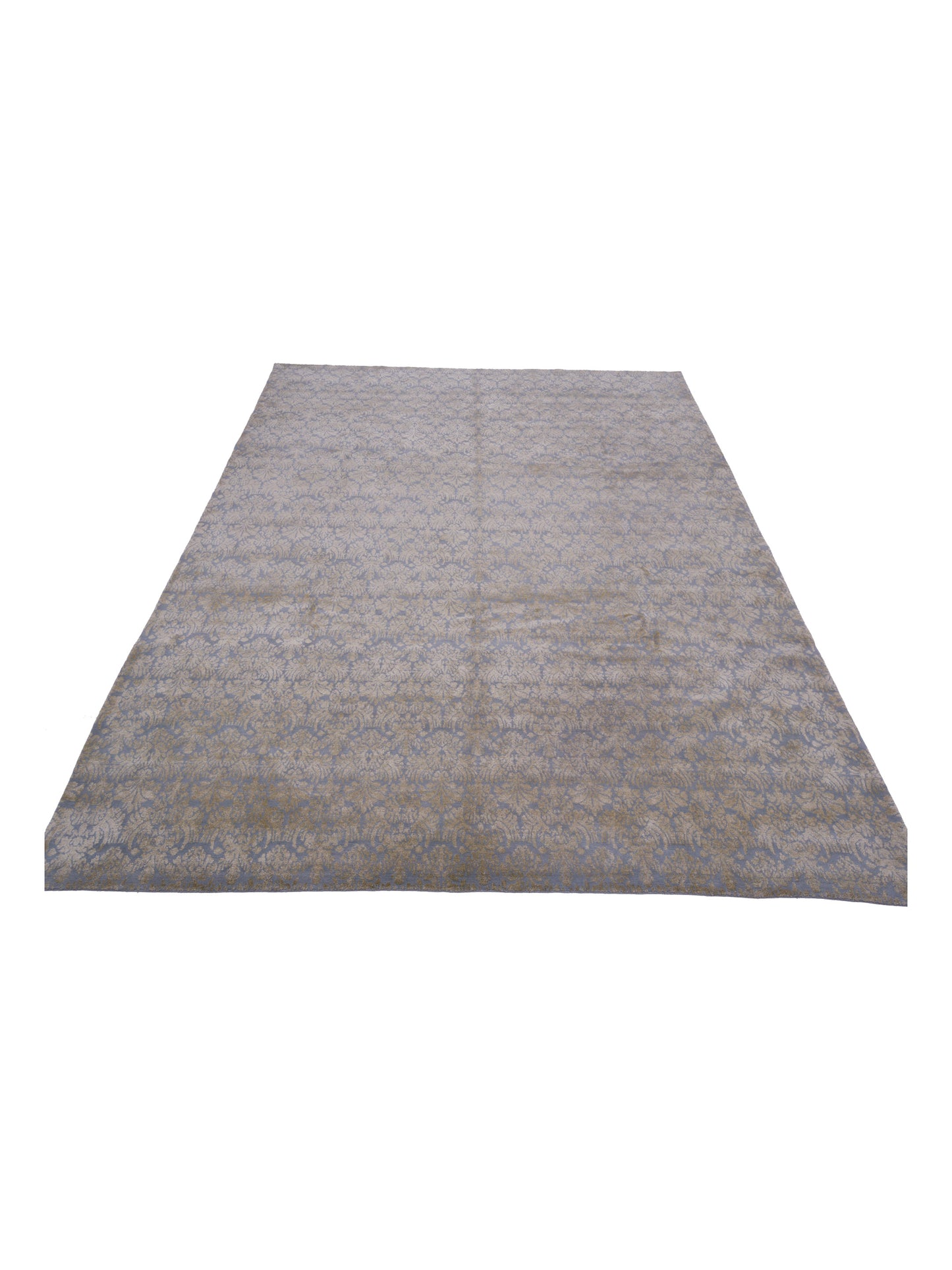 Mastersilk 104167 Blue Gold 9x12 Hand Knotted Rug