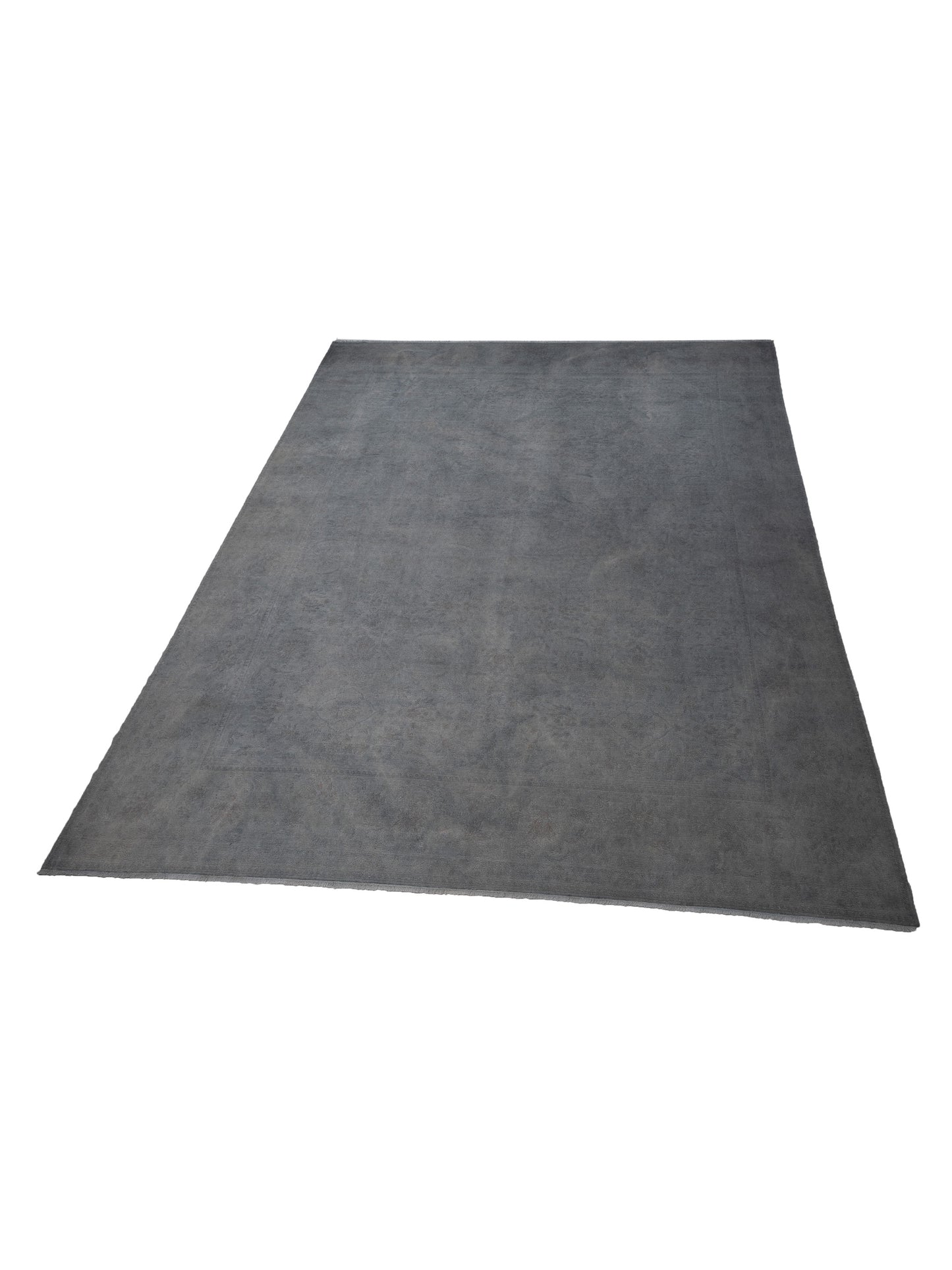 Vintage 107532 Silver 12.4x15.7 Hand Knotted Rug