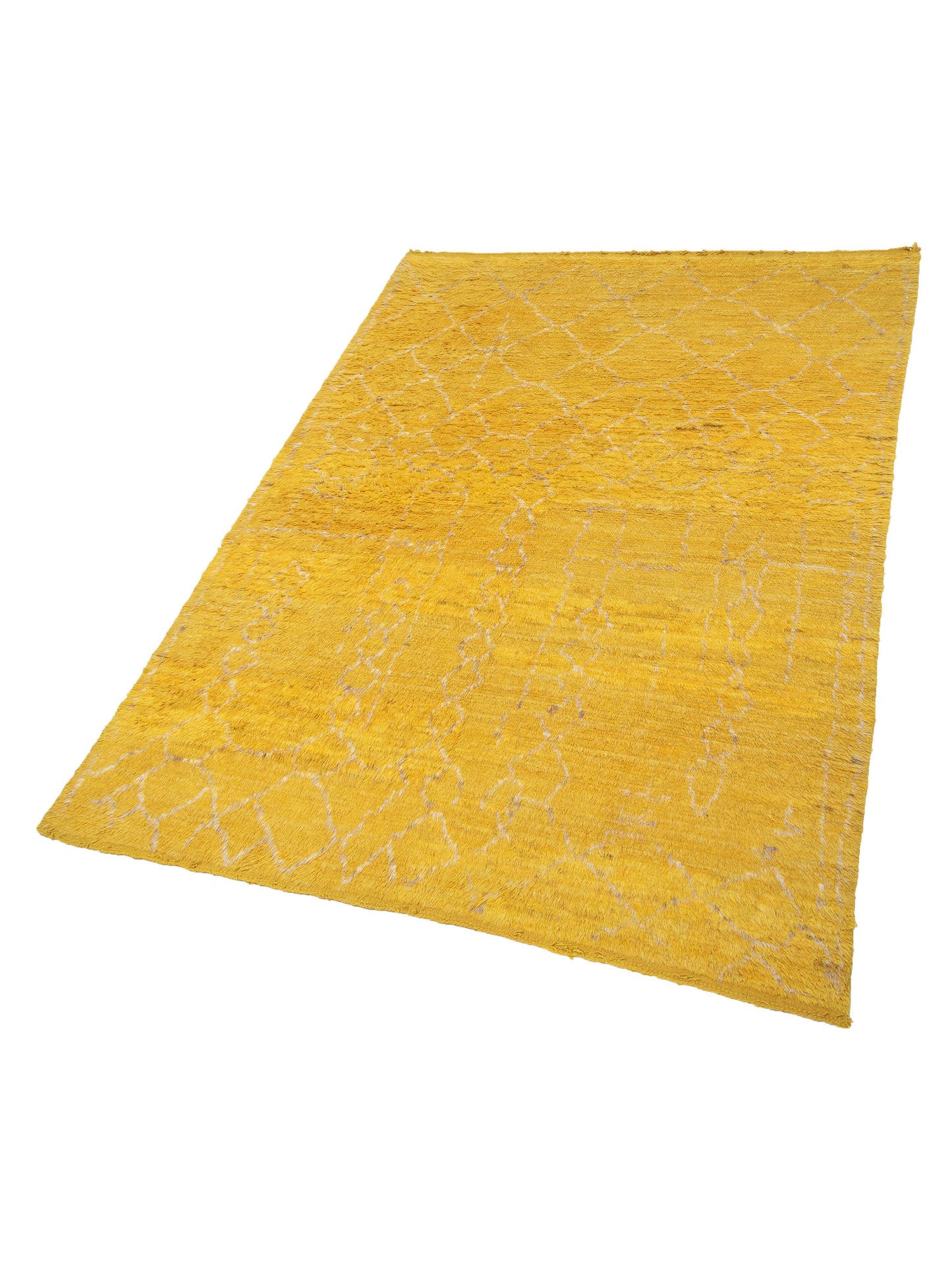 Berber Kaunas Yellow Naturel 9.3x12.5 Hand Knotted Rug