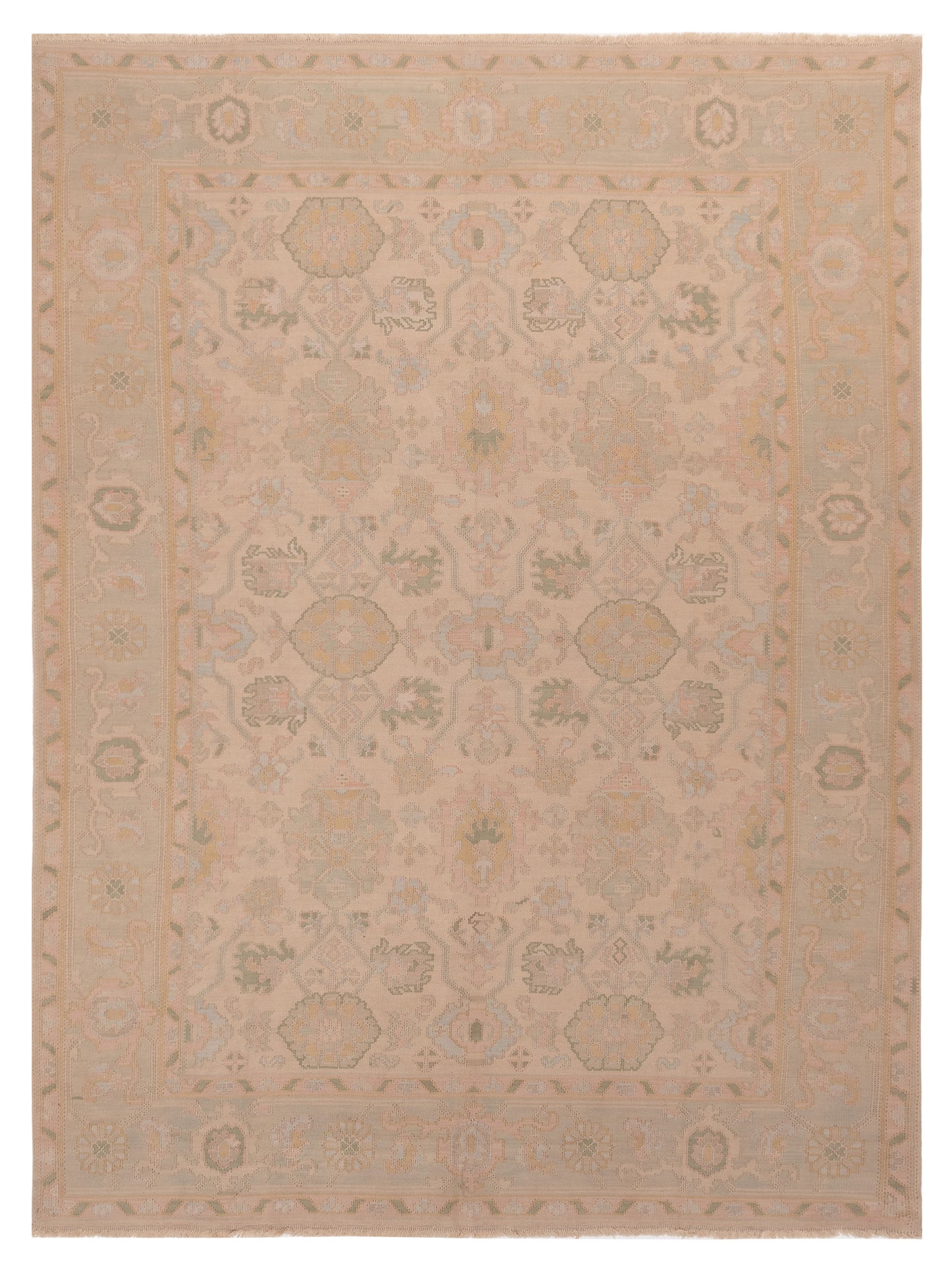 Pasha Transilvanian Kilim  Beige Silver Traditional