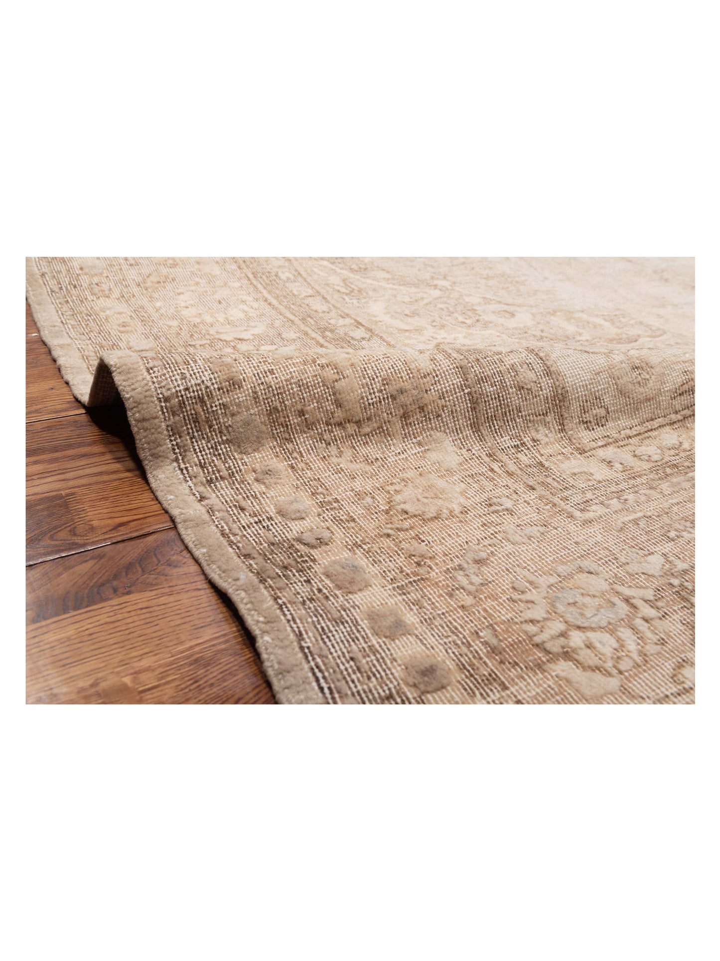 Vintage 120168 Ivory 8.1x12 Hand Knotted Rug
