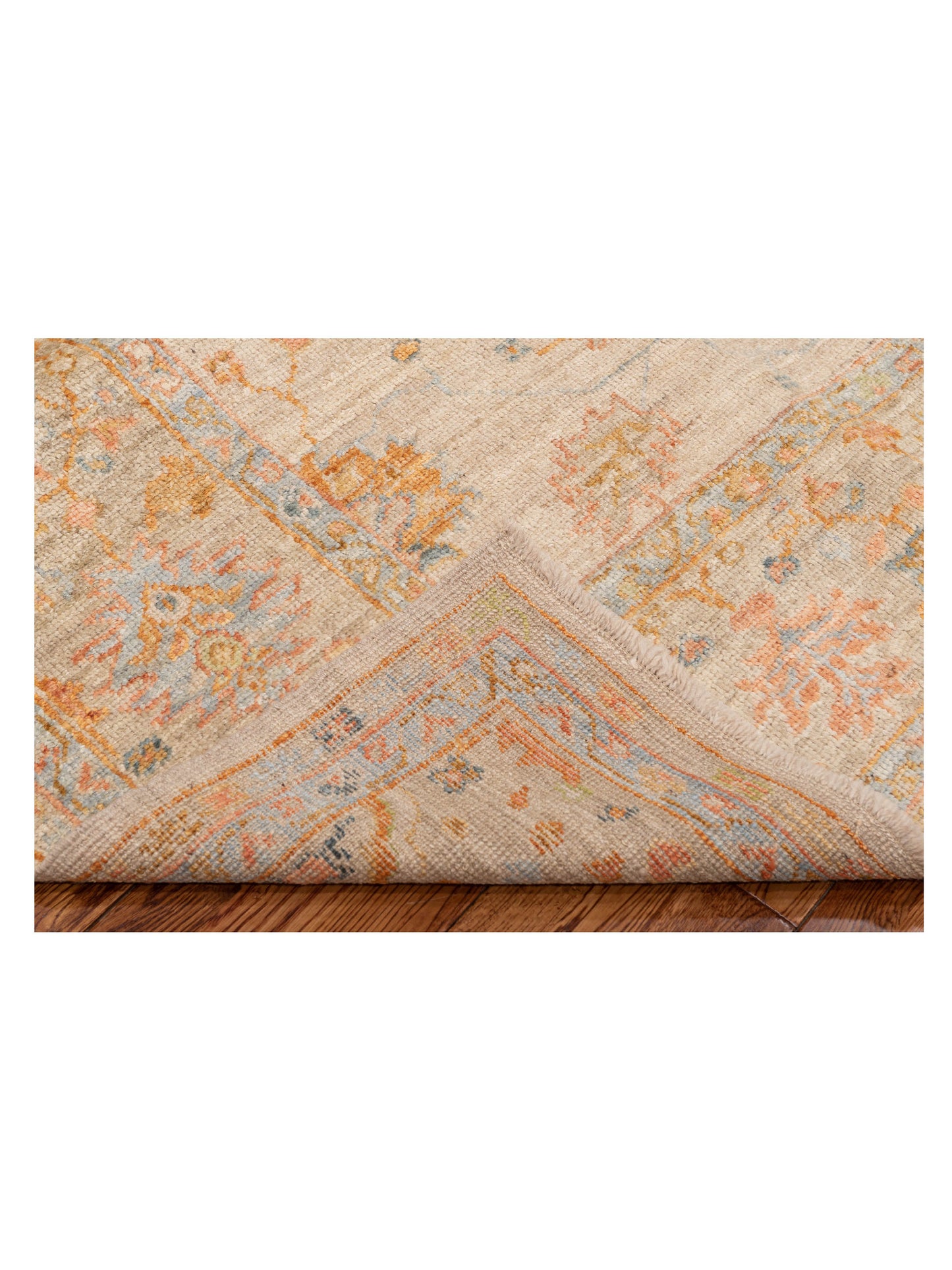 Angora Oushak 149785 Ivory Silver 8.3x9.9 Hand Knotted Rug