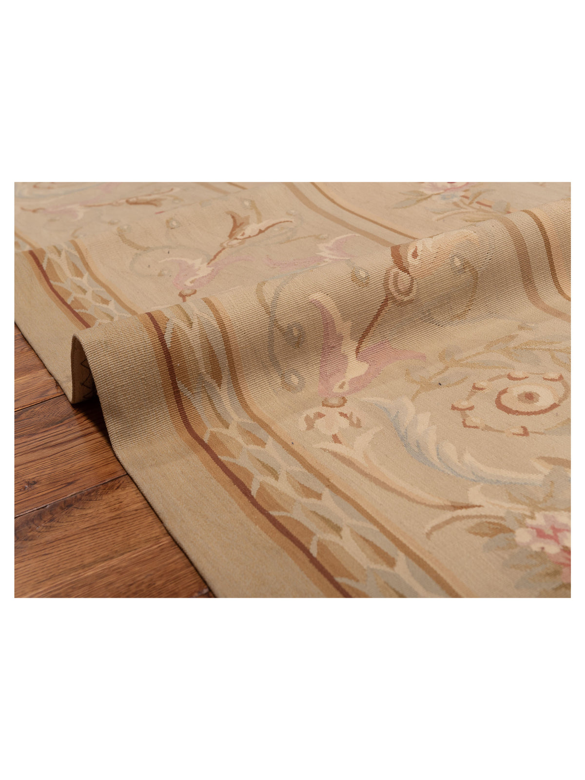 Abusson 77778 Cream Cream 7.9x9.11 Hand Knotted Rug