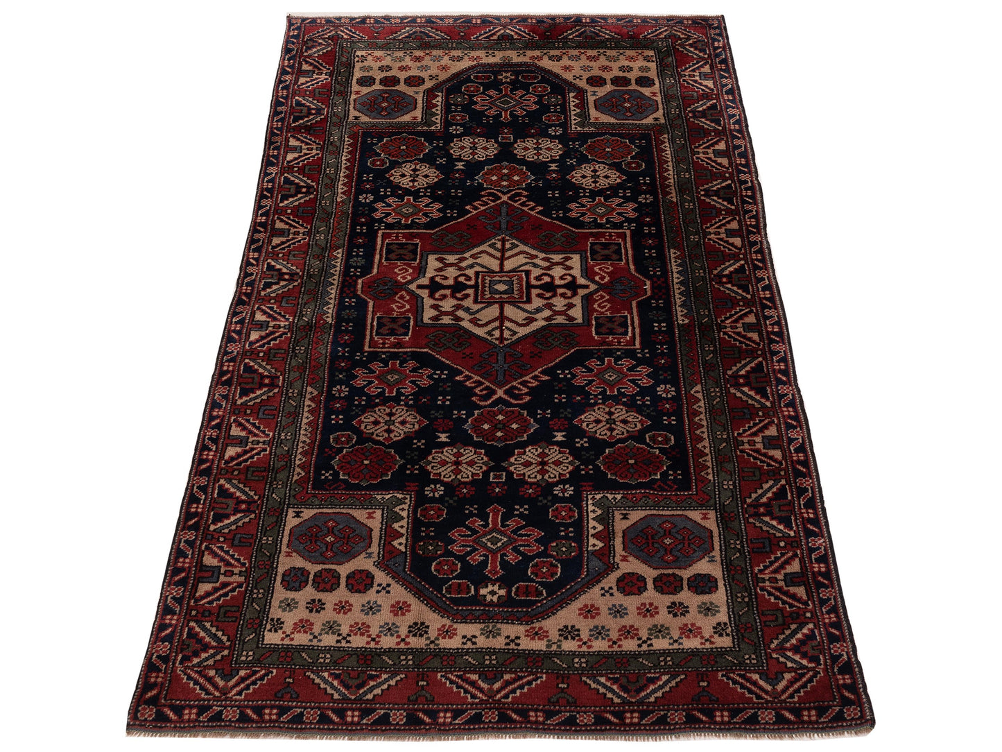 Persian 148492 Navy Rust 4.1x7.2 Hand Knotted Rug