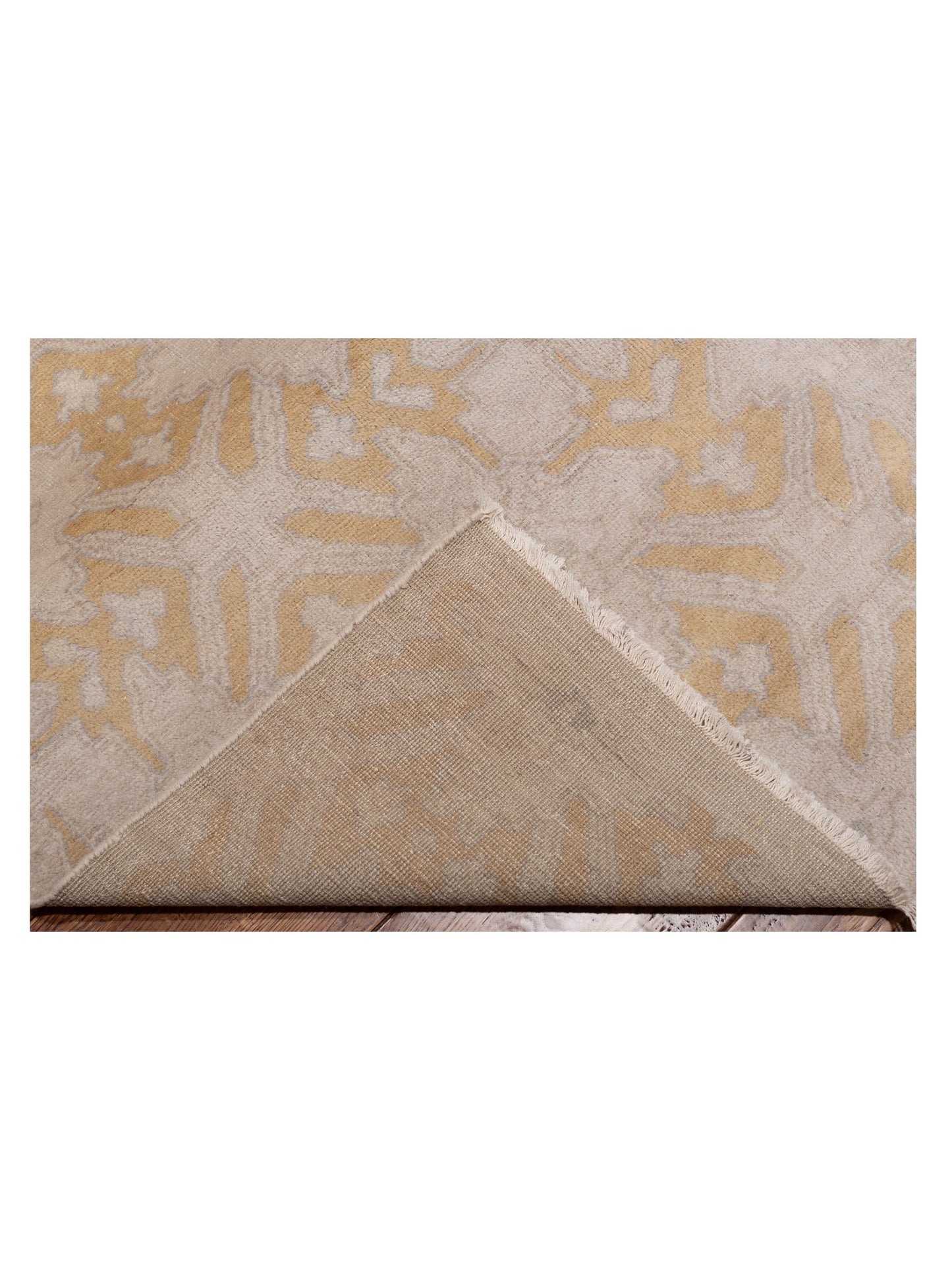 Evren 123398 Beige Gold 11.9x14.10 Hand Knotted Rug