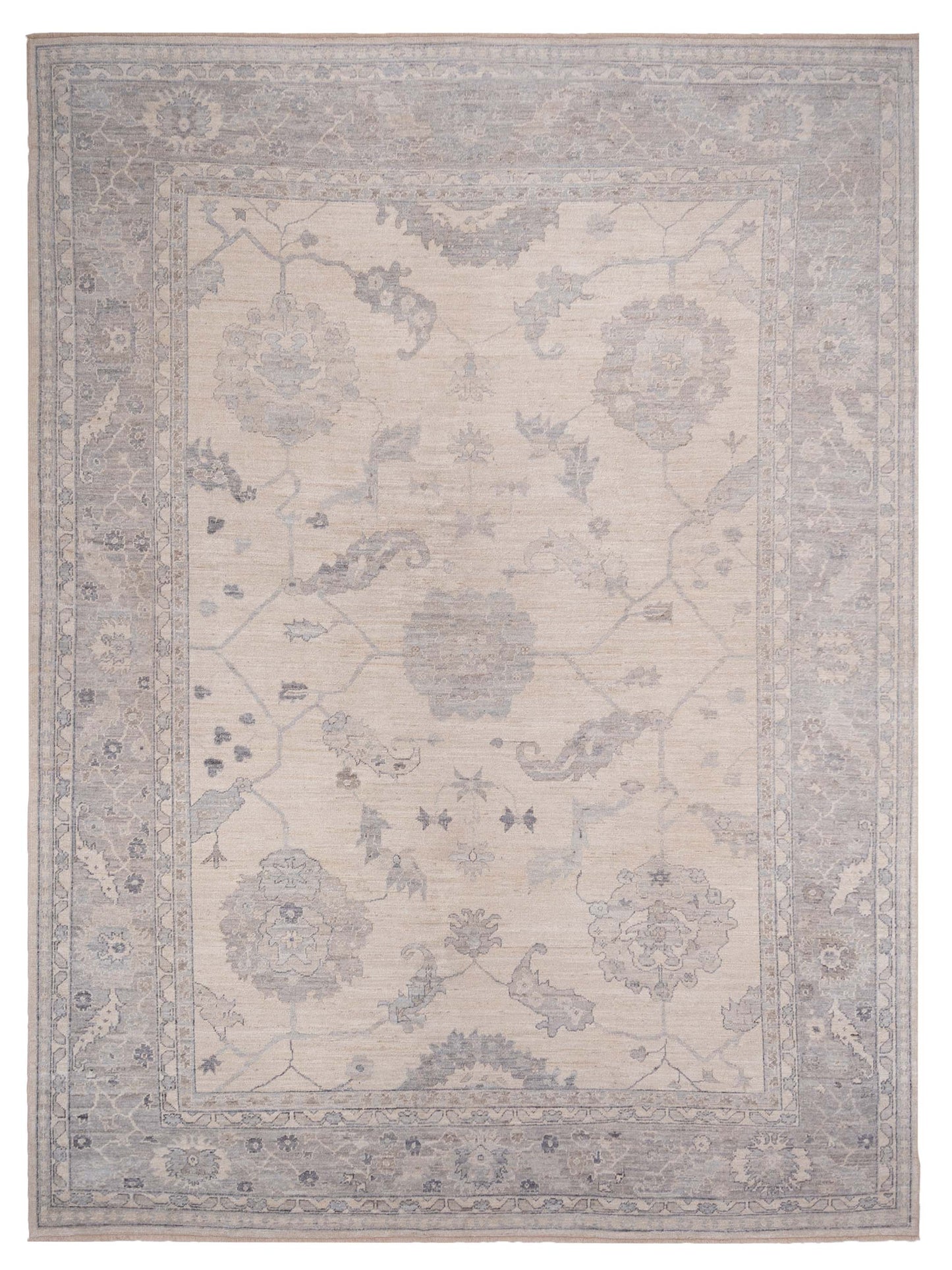 Anadol Angora Oushak  Ivory Gray Traditional