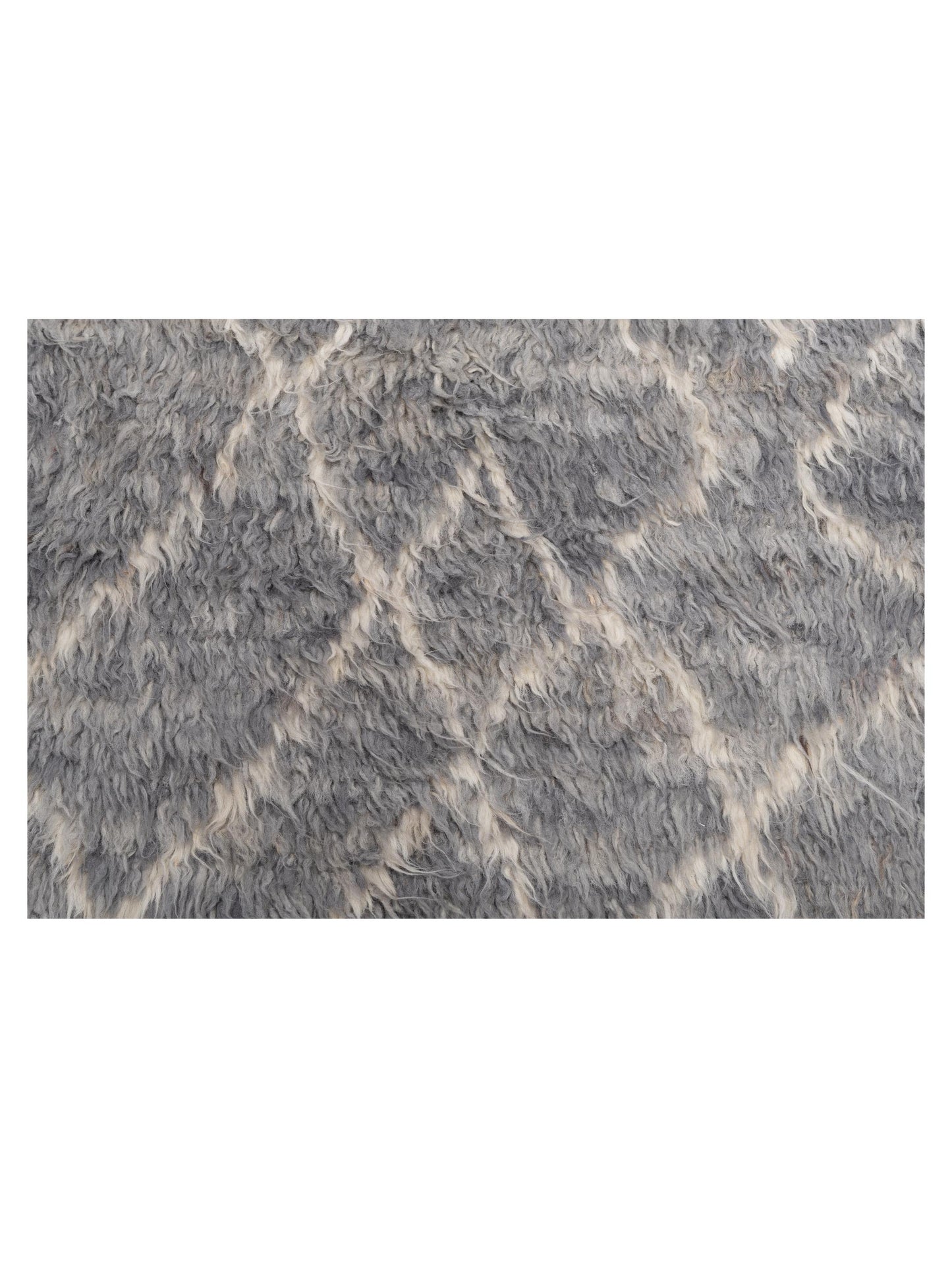 Berber Aspendos Gray Ivory 8.10x12.8 Hand Knotted Rug