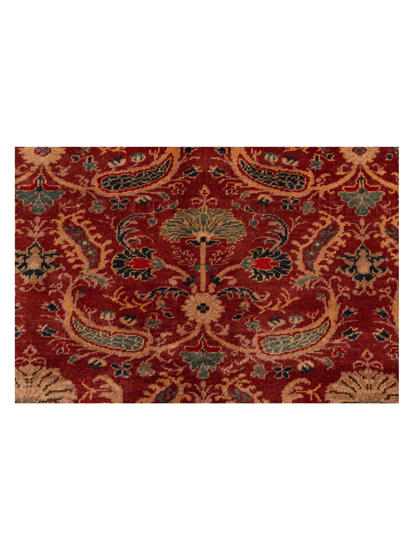 Antique Loom 147347 Red Blue 6.8x6.9 Hand Knotted Rug