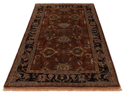 Lilac 103143 Brown Black 3.11x6 Hand Knotted Rug