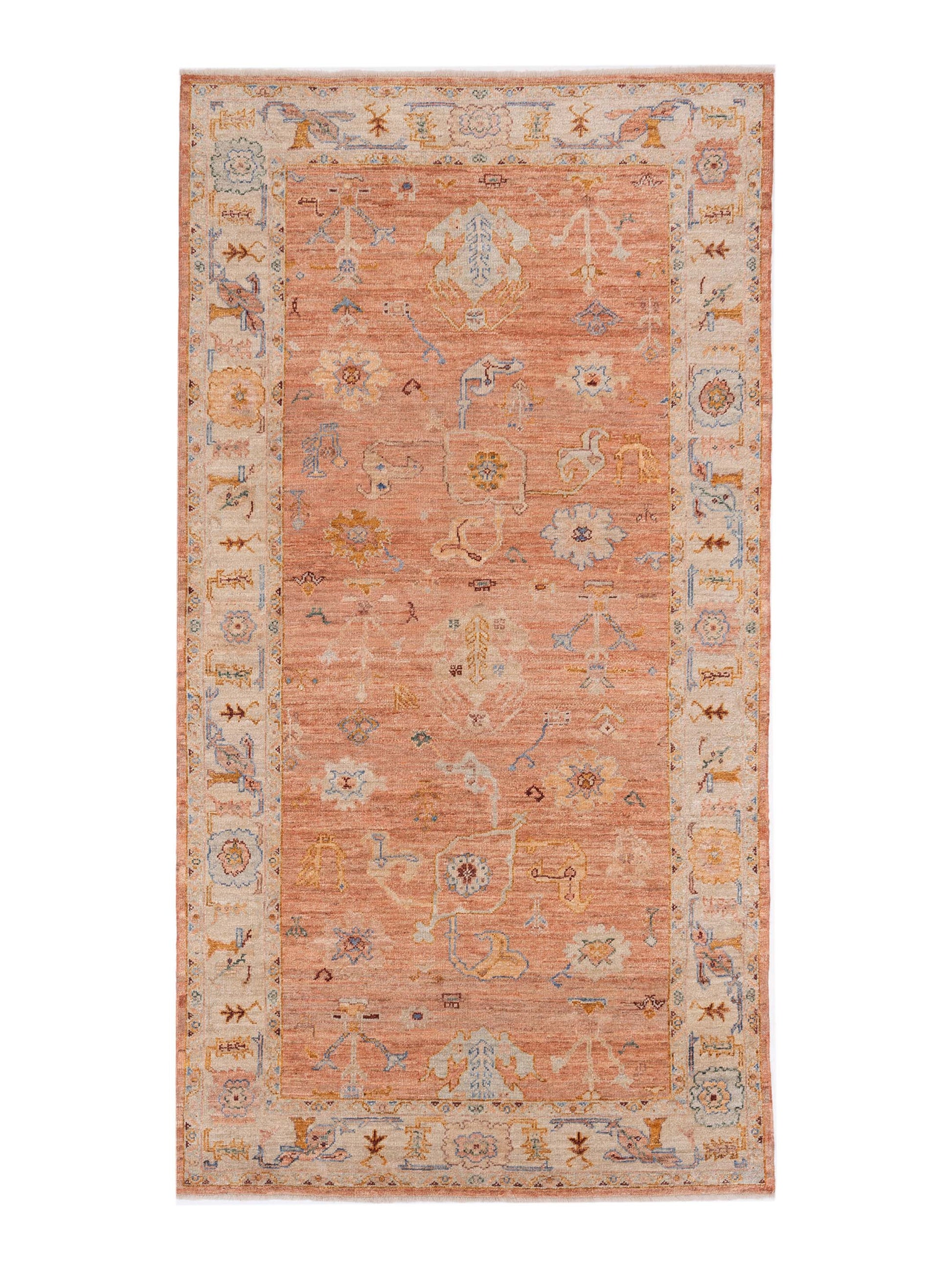 Anadol Angora Oushak  Pink Ivory Traditional