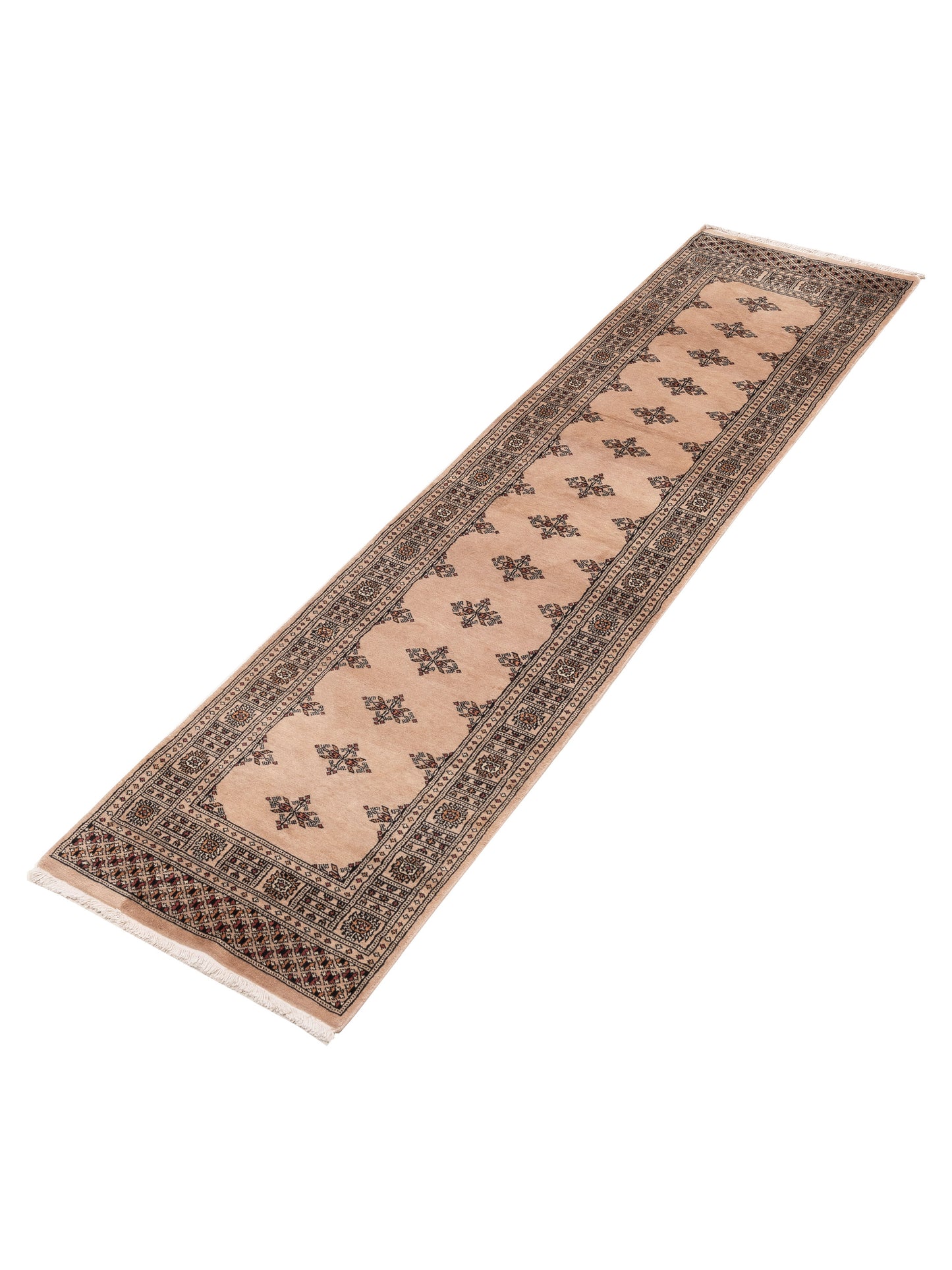 Bokhara 146567 Beige Beige 2.7x10.6 Hand Knotted Rug