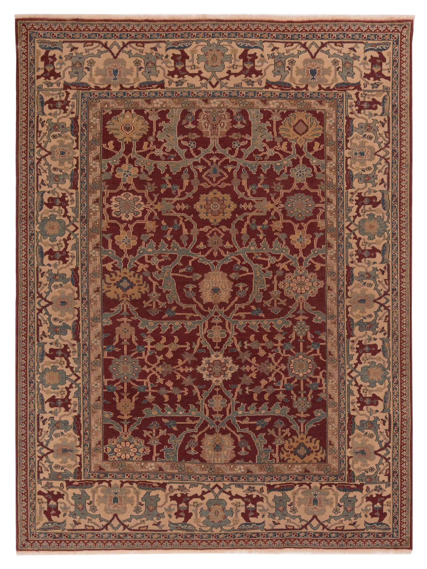 Pasha Antique Loom  Red Ivory Traditional
