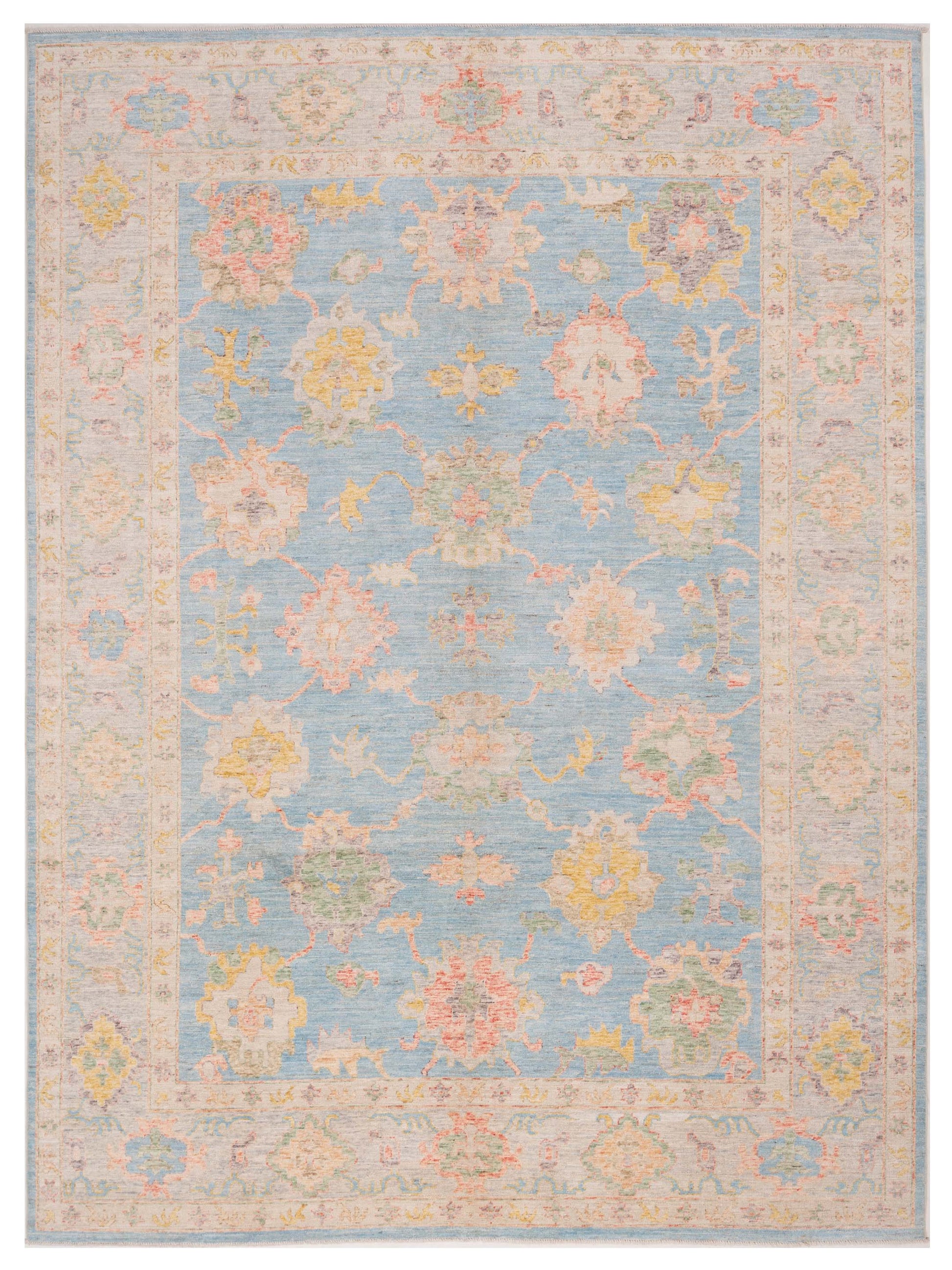 Pasha Anadol Oushak  Light Blue Cream Traditional