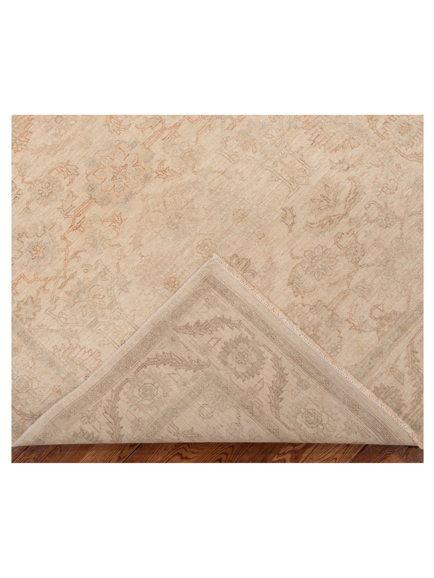Laila 115237 Ivory Ivory 4.11x6.9 Hand Knotted Rug