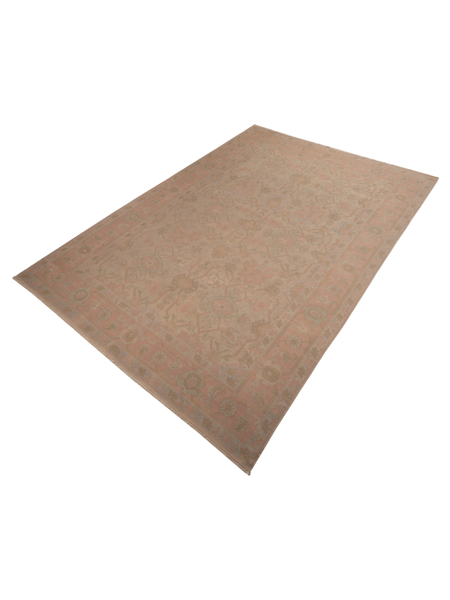 Transilvanian Kilim 65598 Cream Pink 12x17.7 Hand Woven Rug