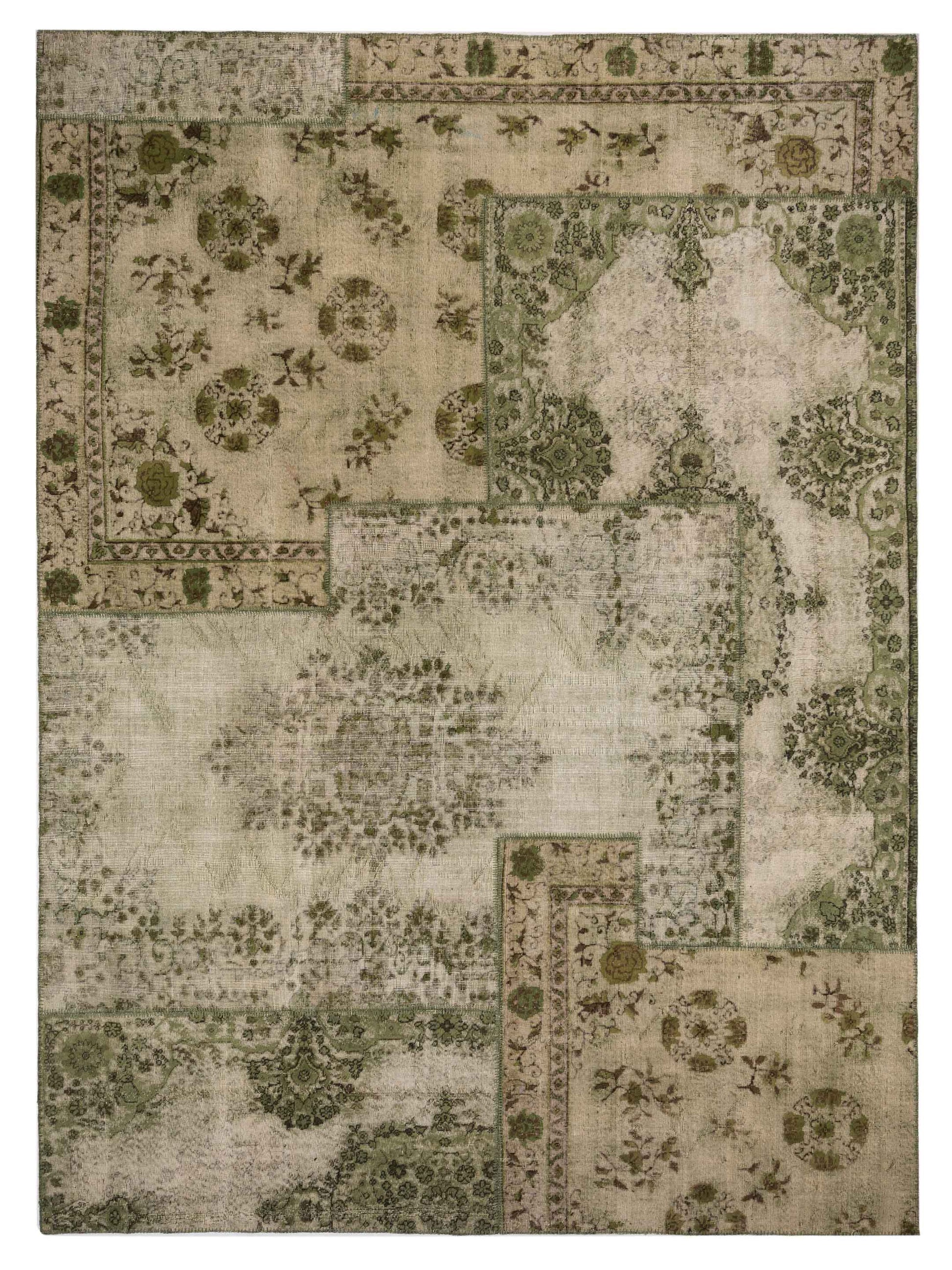 Pasha Turkish Vestige Patchwork  Green  Contemporary