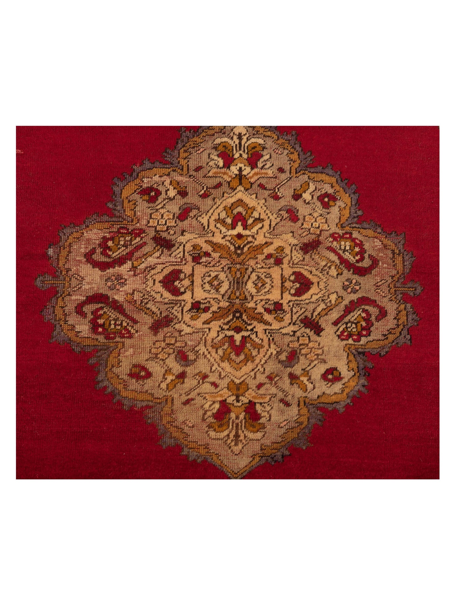 Old Anatolian 122119 Red Gold 4.1x6.3 Hand Knotted Rug