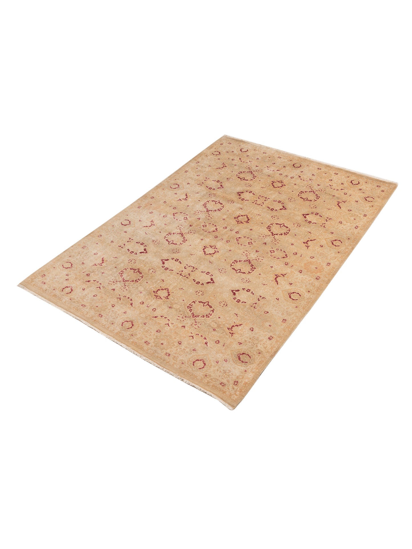 Haji Jalili 111361 Lemon Yellow Lemon Yellow 6.2x9 Hand Knotted Rug