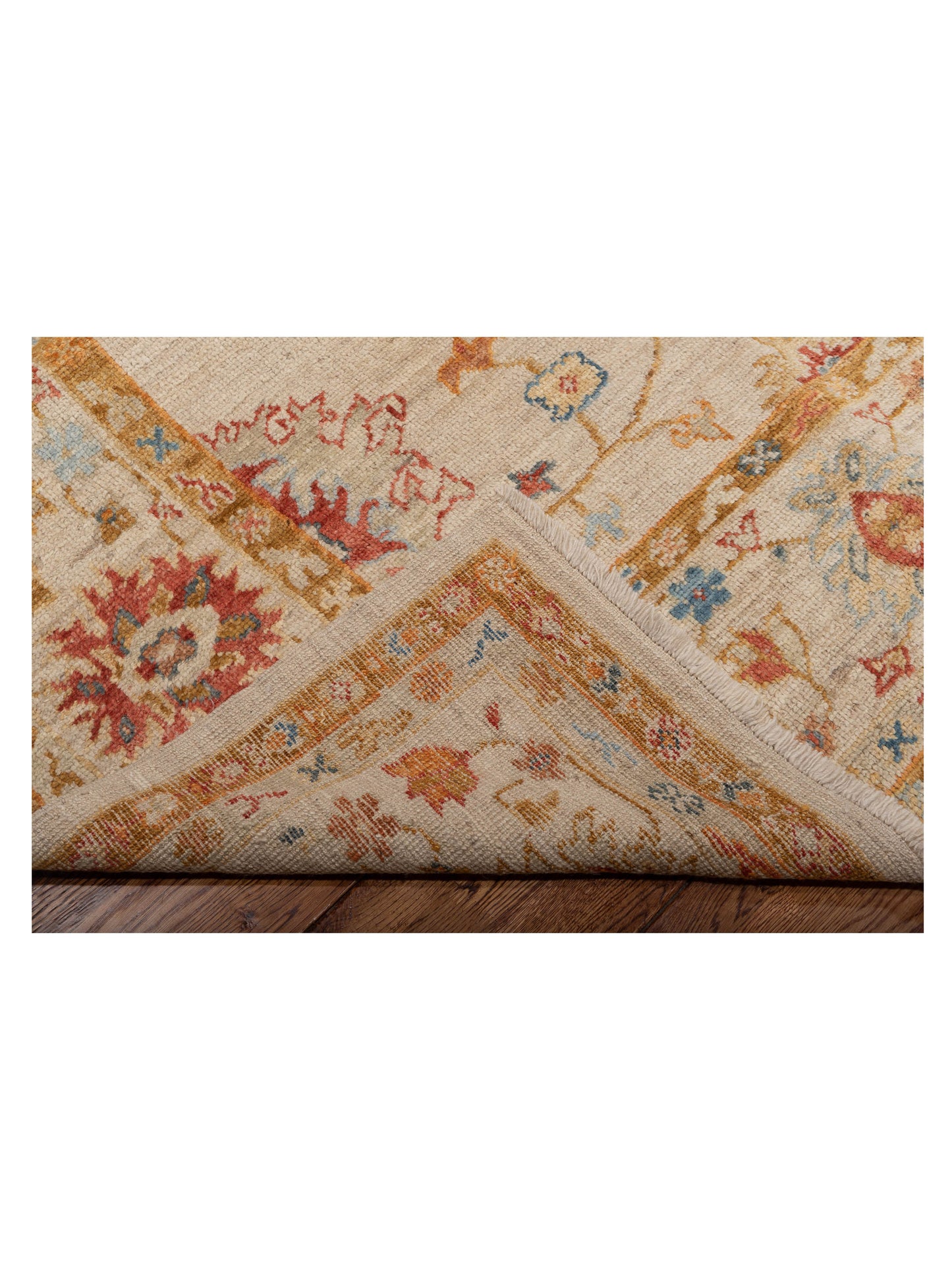 Angora Oushak 128460 Ivory Ivory 8.2x9.7 Hand Knotted Rug