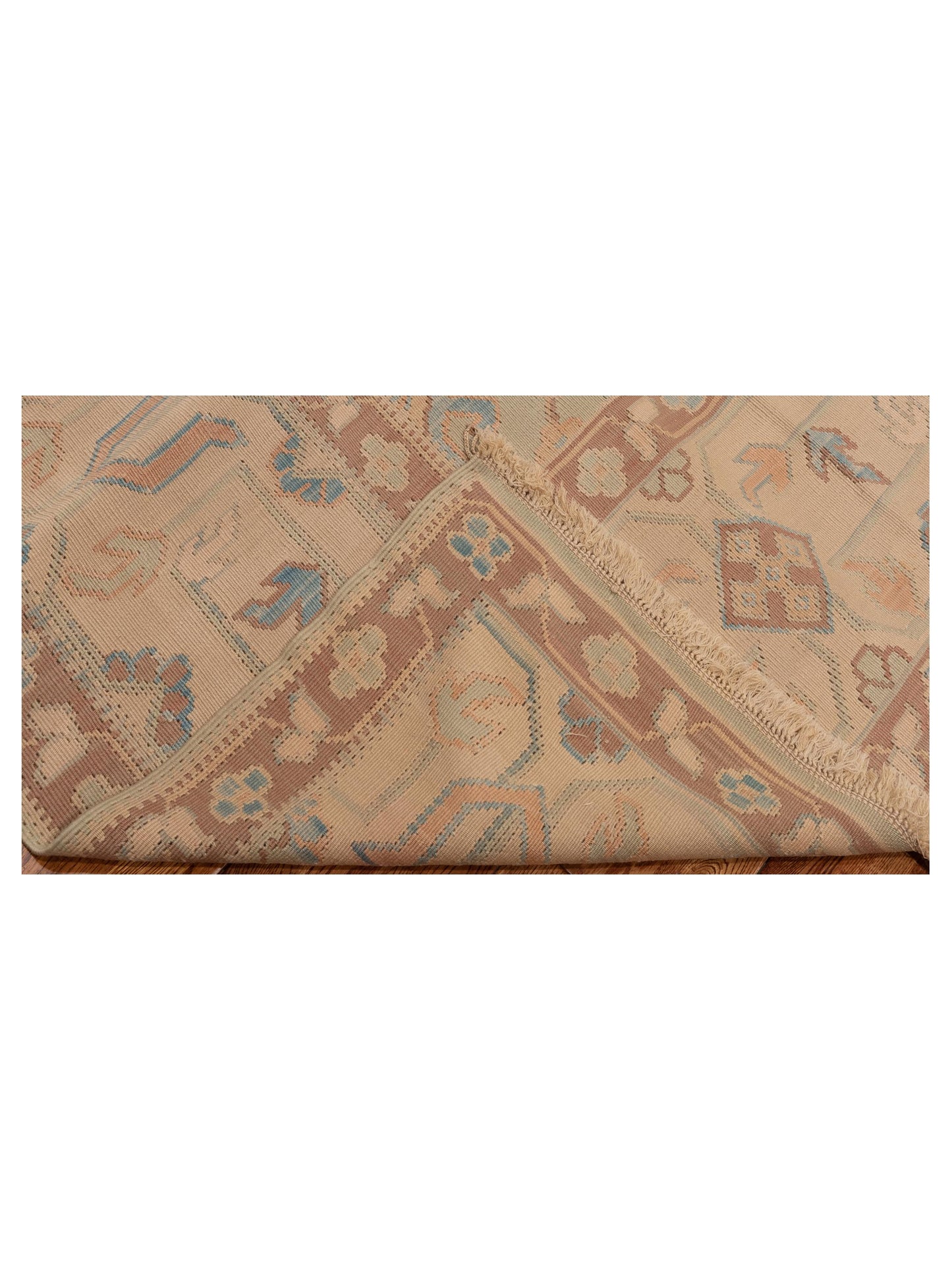Transilvanian Kilim 73797 Green Beige 11.4x15.6 Hand Woven Rug