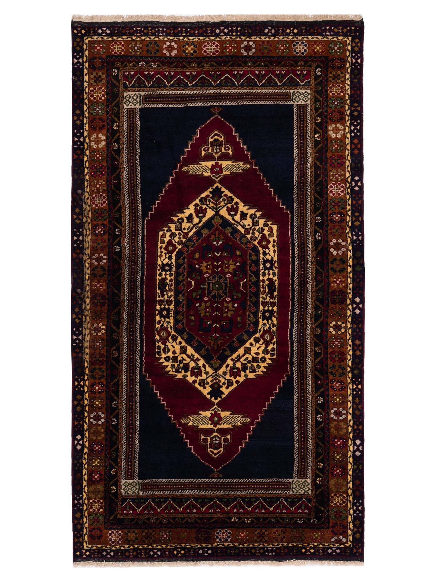 Pasha Old Anatolian  Burgundy Gold Traditional