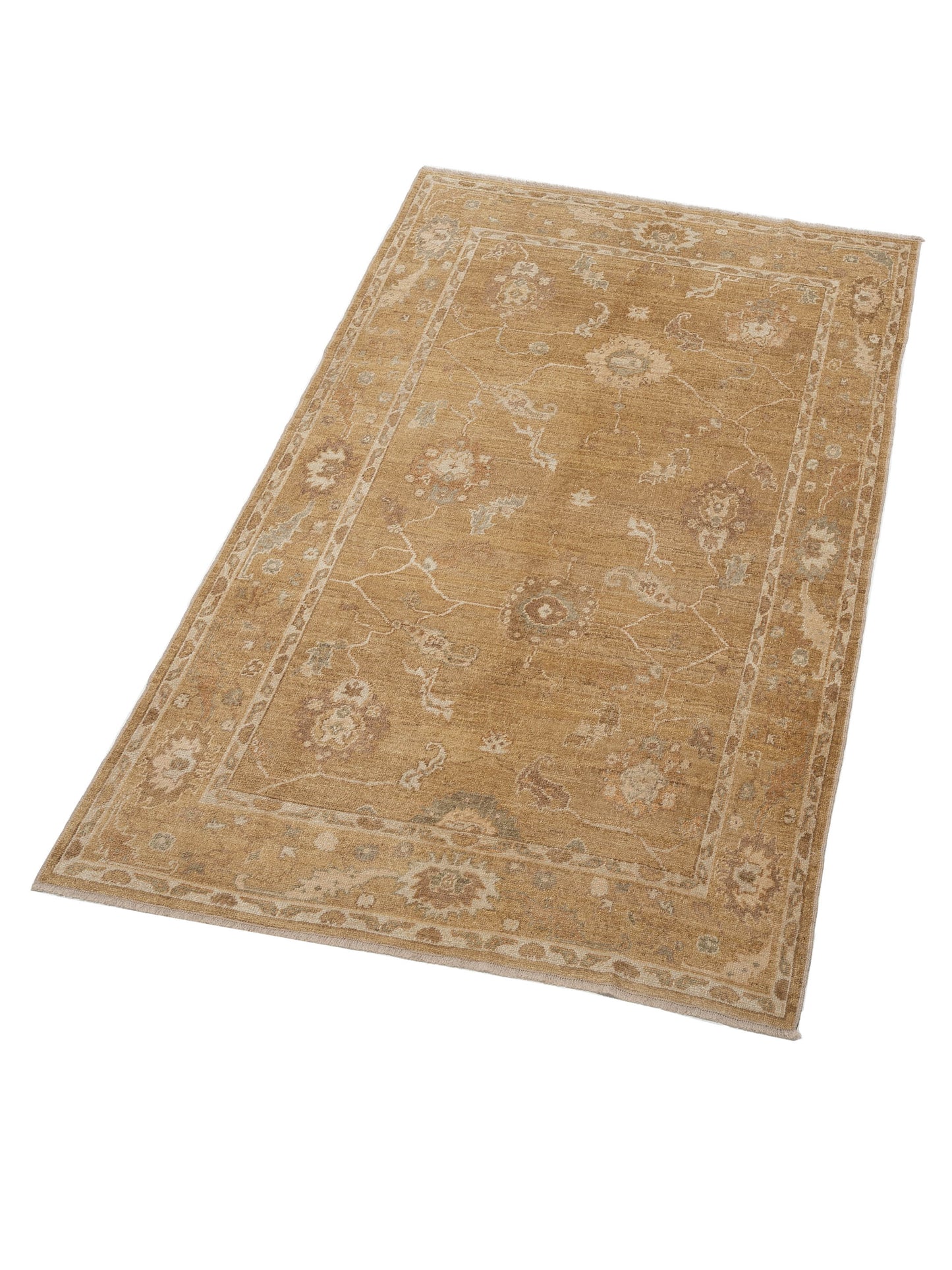 Angora Oushak 117864 Green Green 6.4x10.1 Hand Knotted Rug