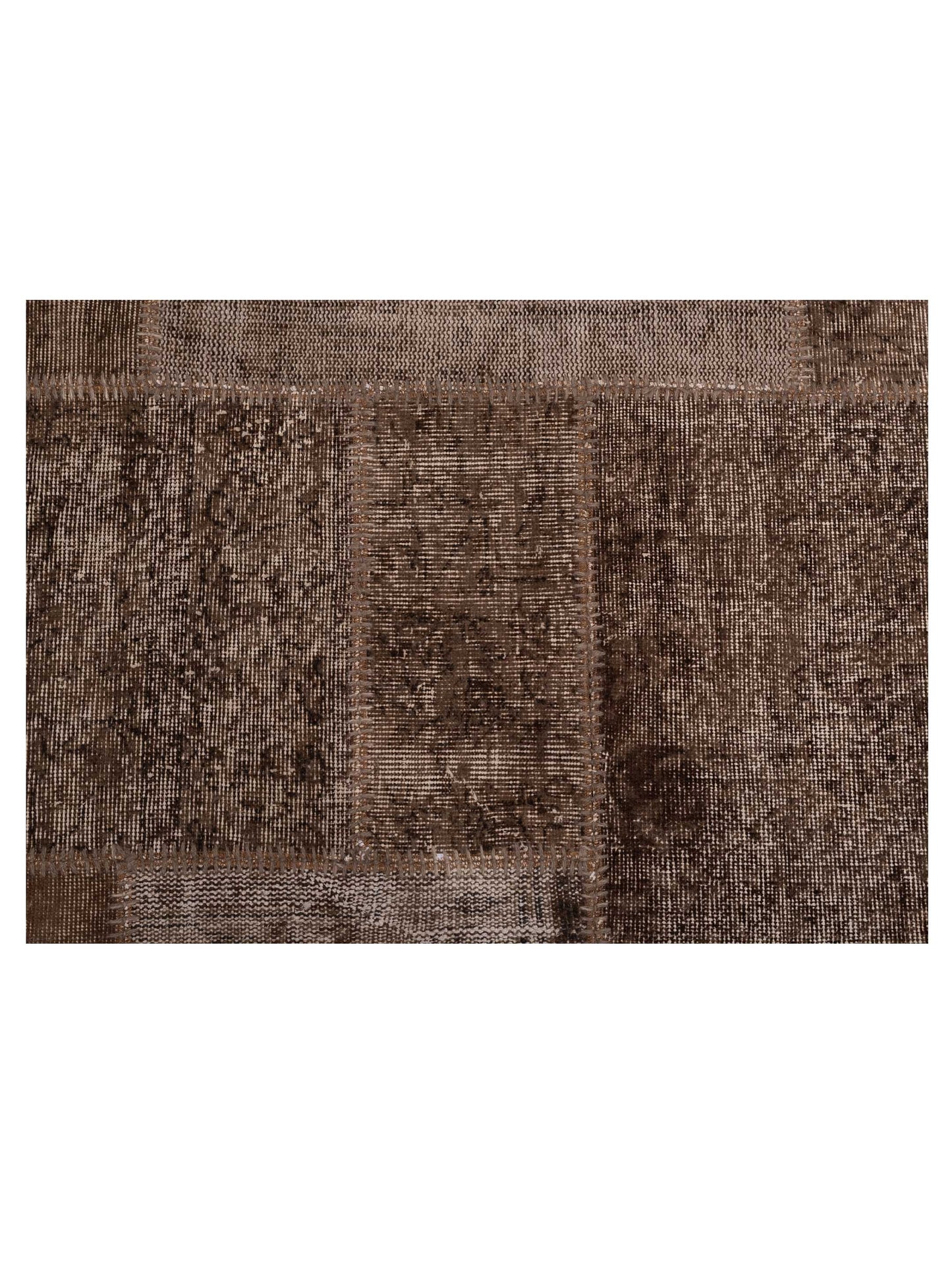 Turkish Vestige Patchwork 110214 Dark Brown 6x9 Hand Knotted Rug