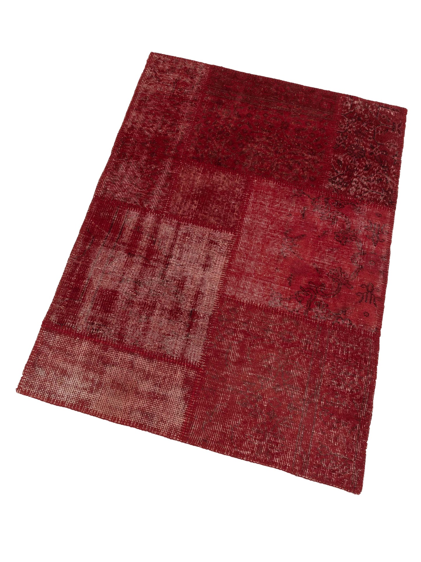 Turkish Vestige Patchwork 131072 Red 3.4x4.11 Hand Knotted Rug