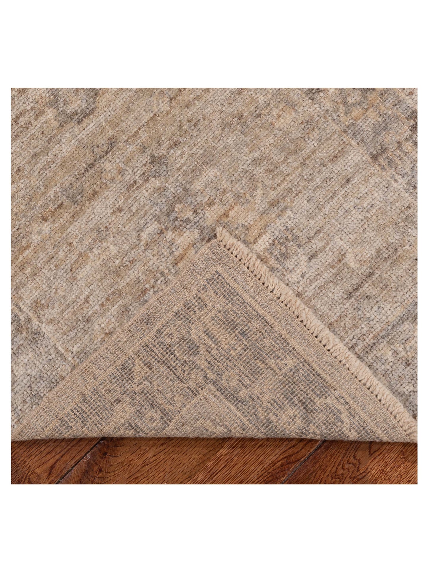 Angora Oushak 153548 Silver Gray 2.5x9.11 Hand Knotted Rug