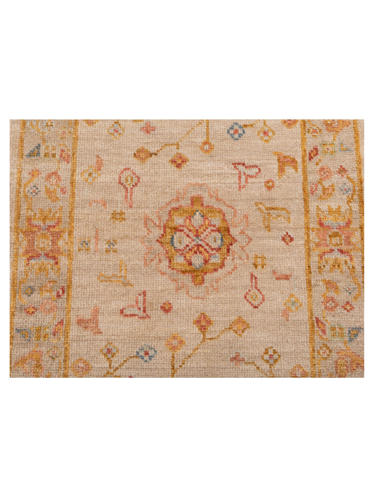 Angora Oushak 149608 Ivory Silver 2.6x13.9 Hand Knotted Rug