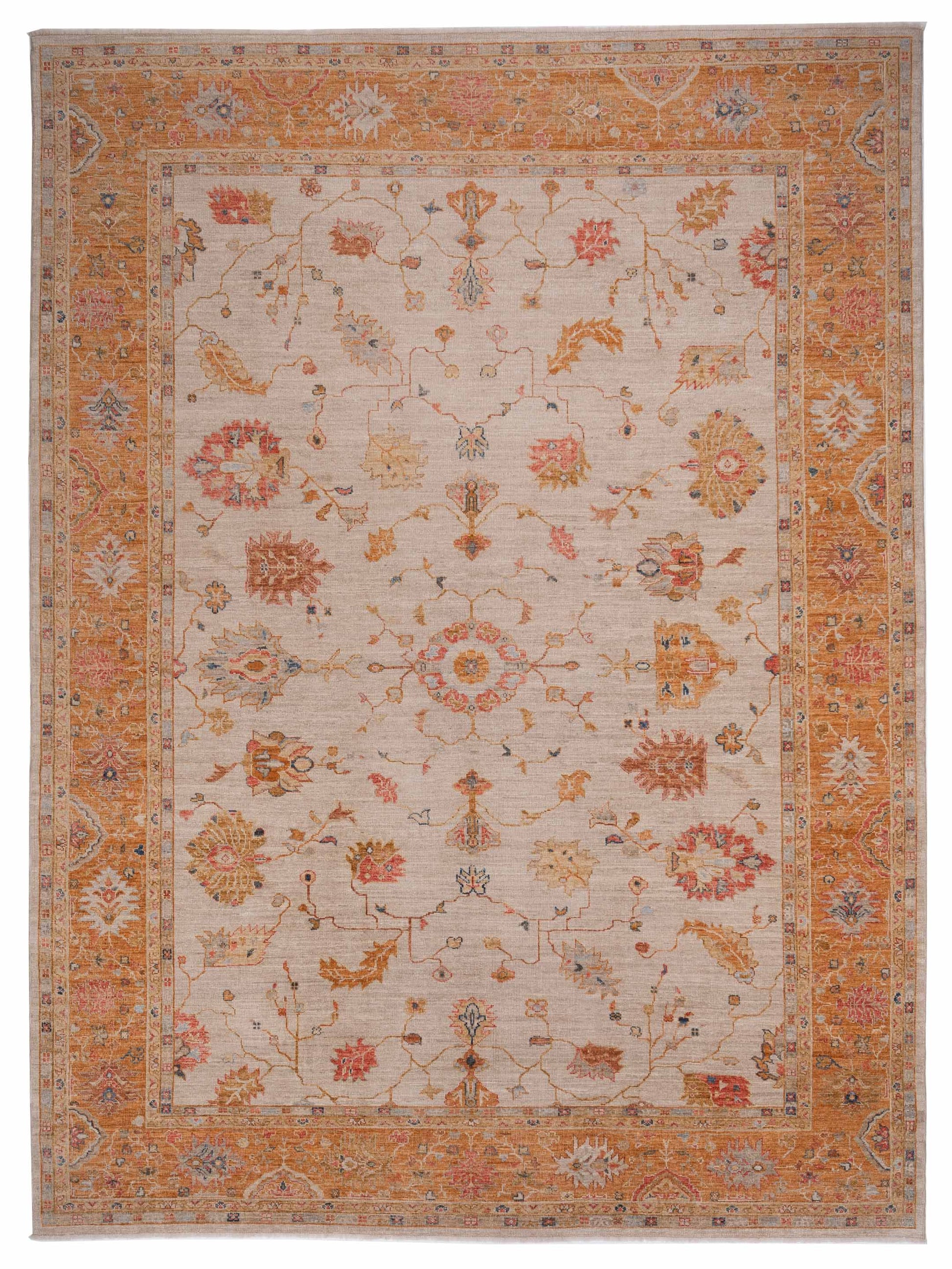 Anadol Angora Oushak  Ivory Orange Traditional