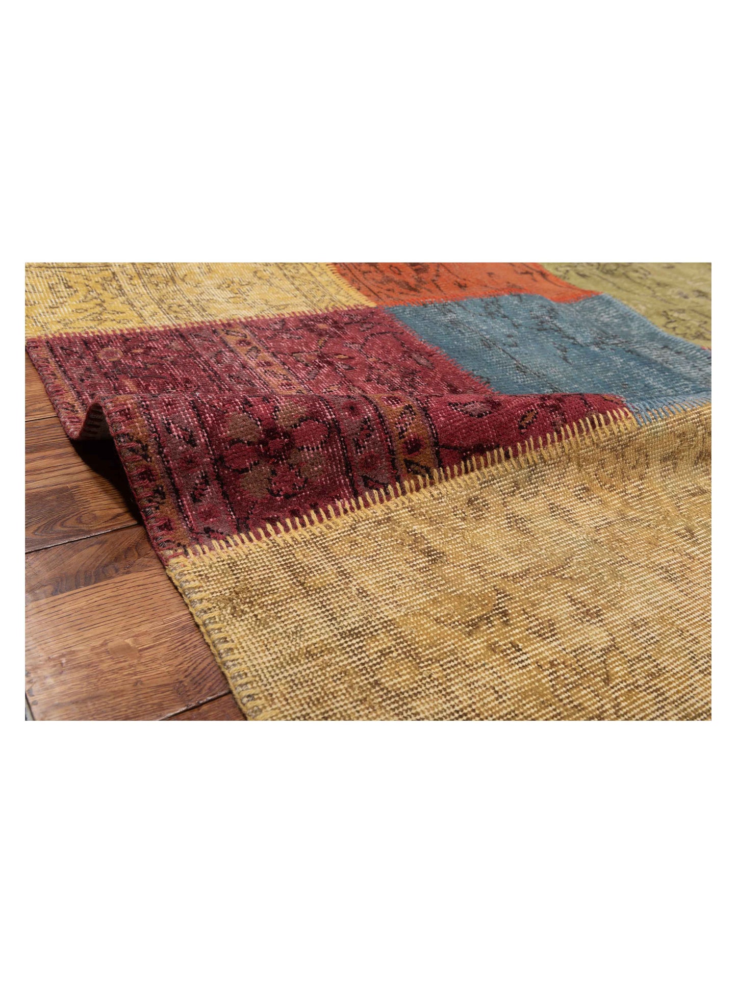 Turkish Vestige Patchwork 142749 Multi 8.3x9.11 Hand Knotted Rug