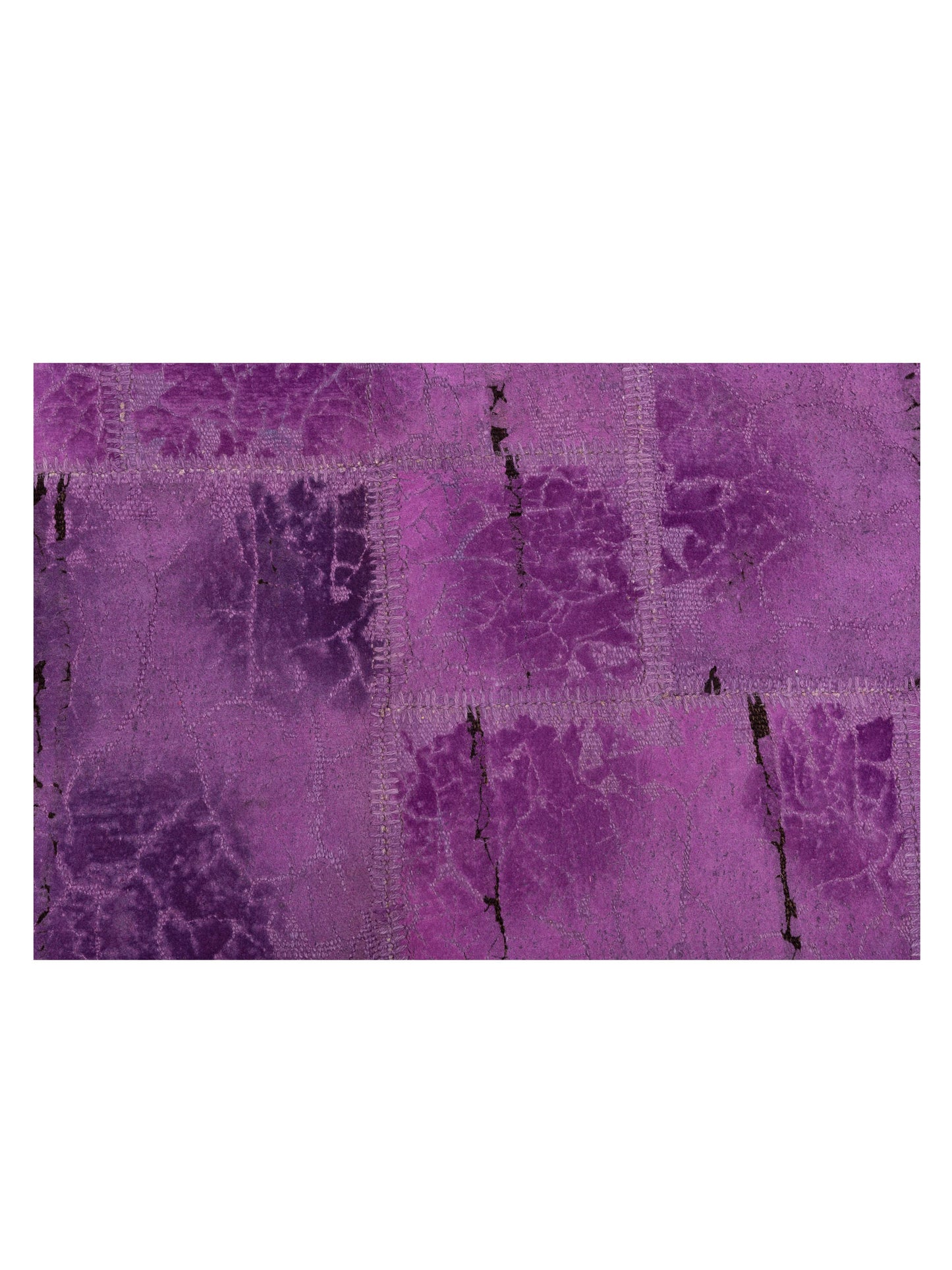 Turkish Vestige Patchwork 142790 Plum 8.3x9.9 Hand Knotted Rug
