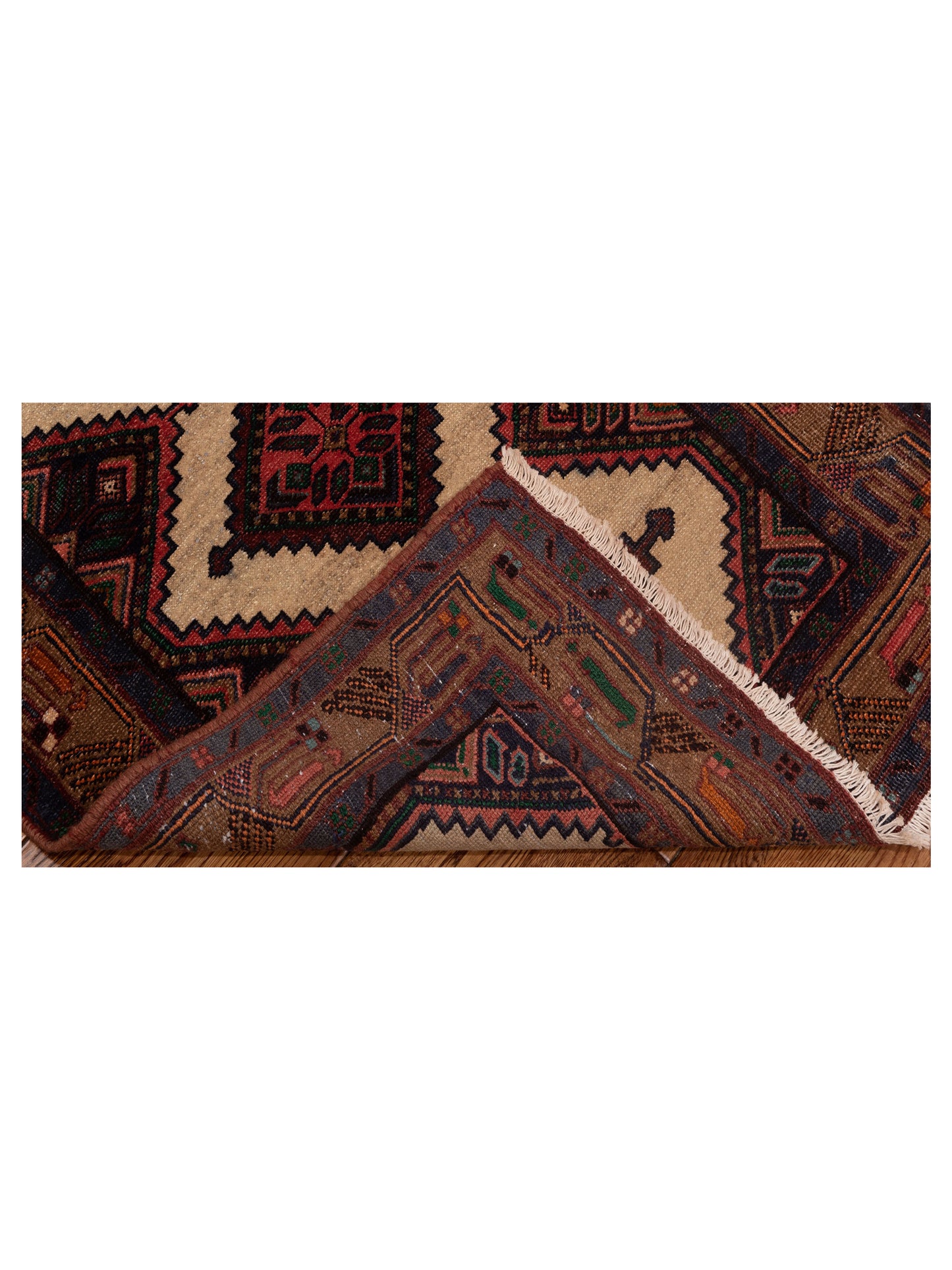 Persian 147671 Ivory Brown 2.9x8.10 Hand Knotted Rug