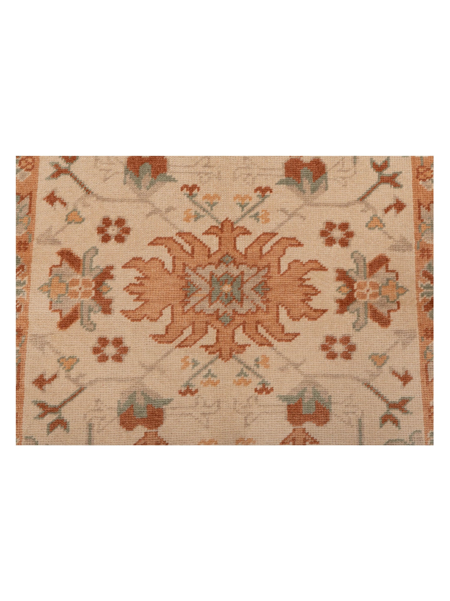 Anadol Oushak 129729 Ivory Pink 4.1x5.6 Hand Knotted Rug