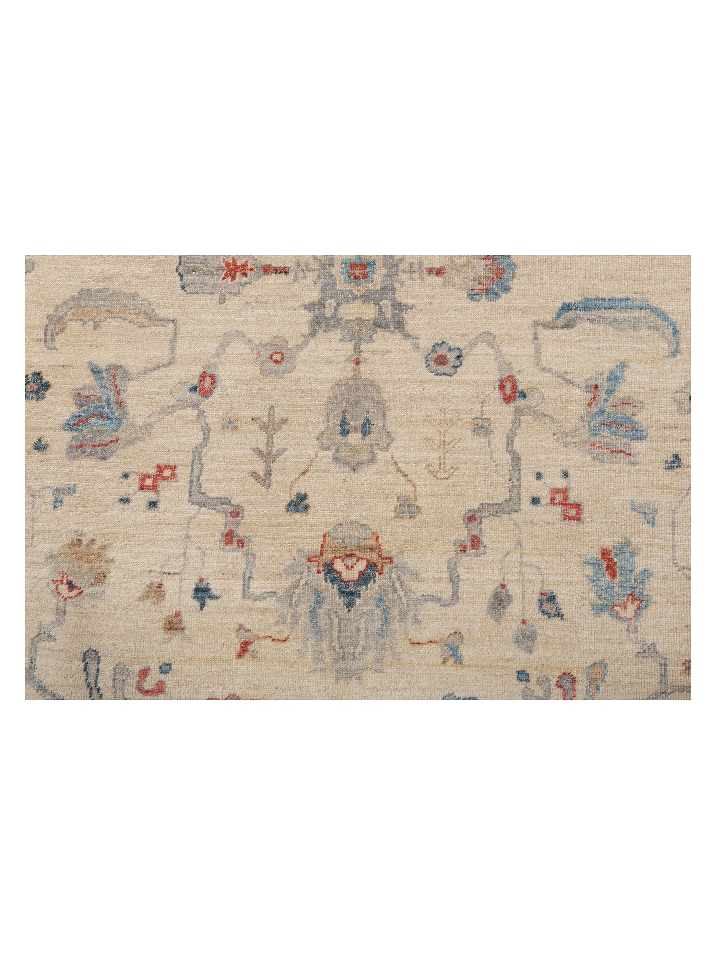 Angora Oushak 129865 Ivory Silver 8.9x11.3 Hand Knotted Rug