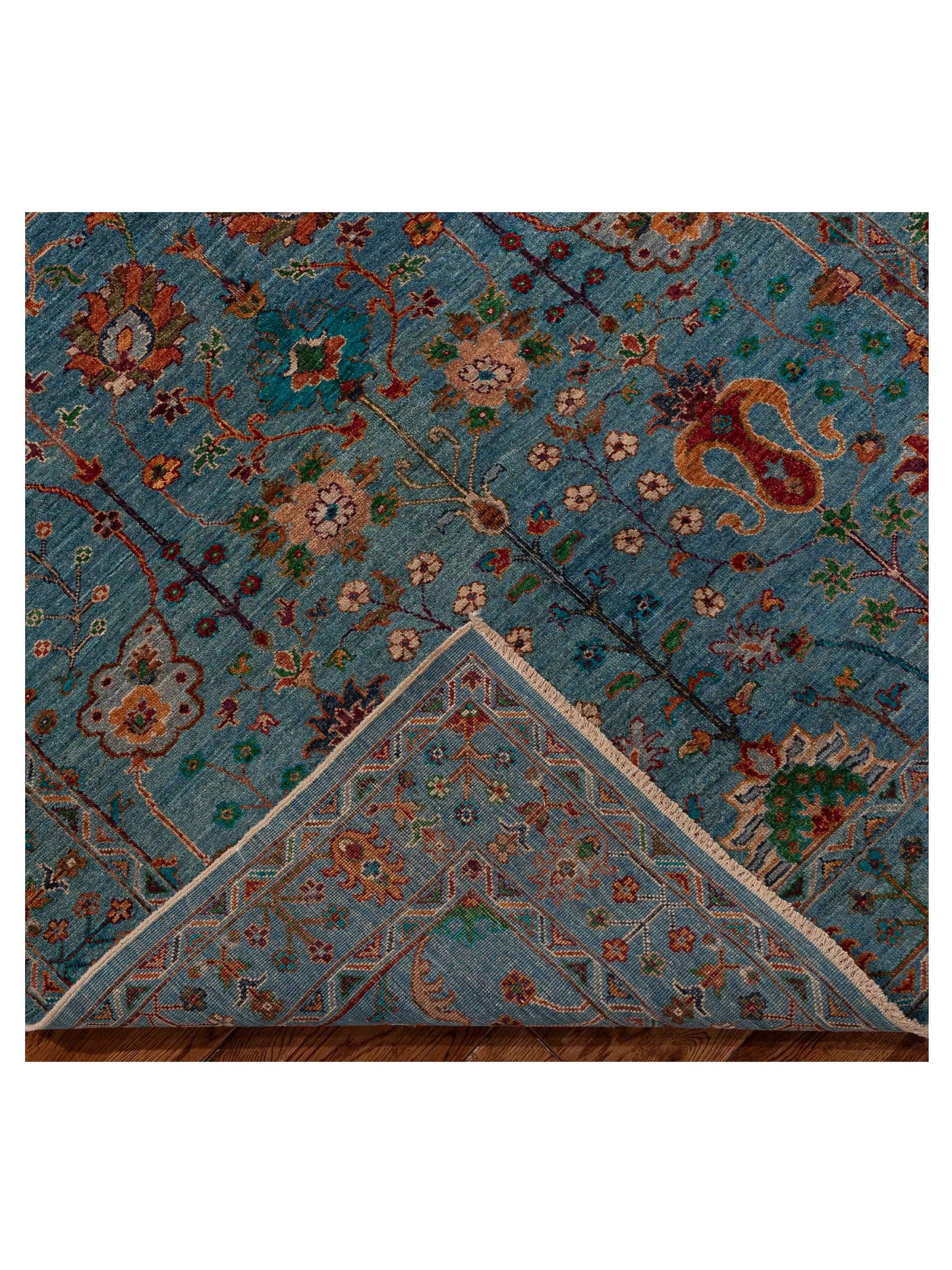 Sultan 155487 Blue Blue 5.2x7 Hand Knotted Rug
