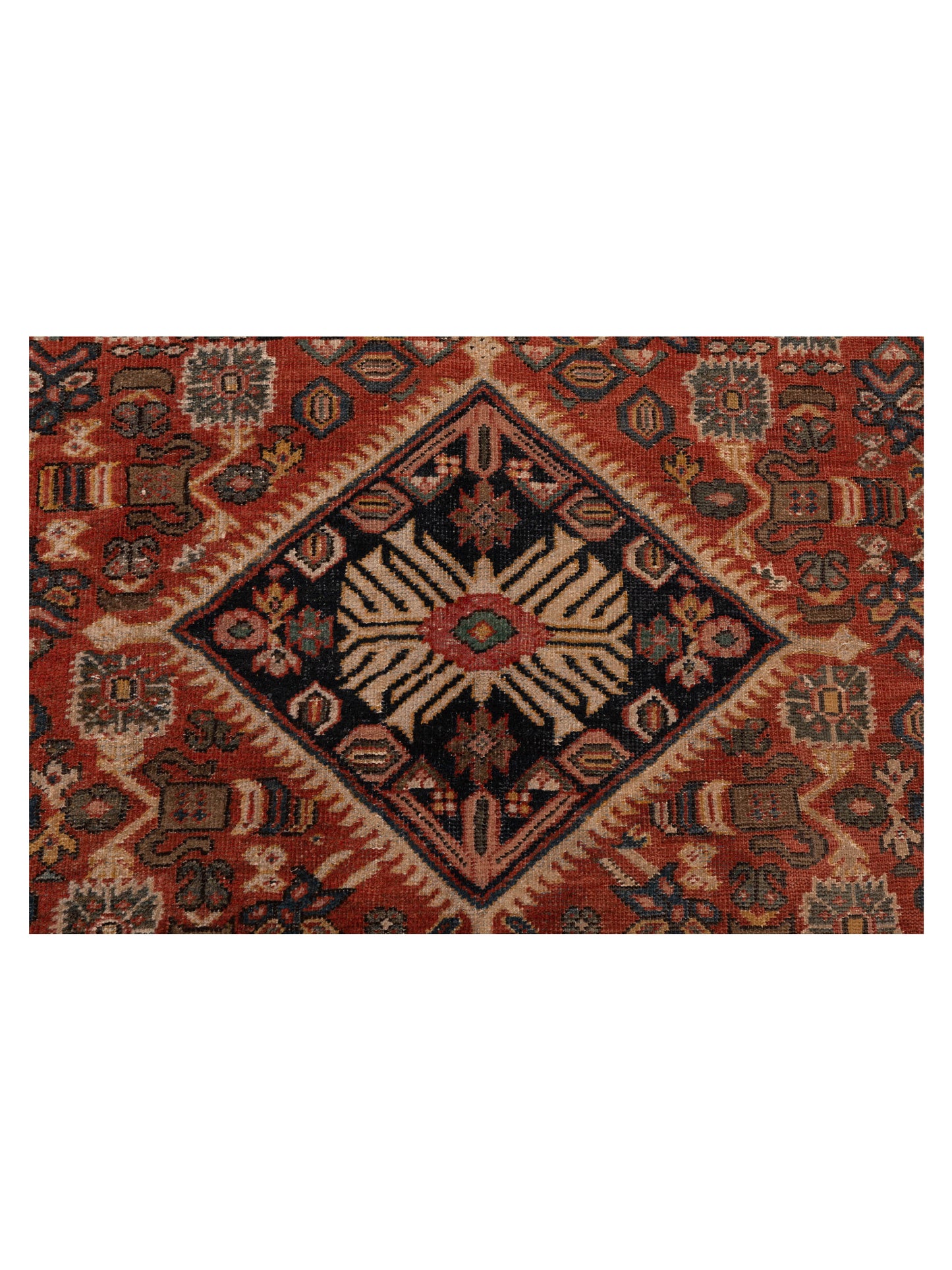 Persian 118738 Red Navy 7.6x11.2 Hand Knotted Rug