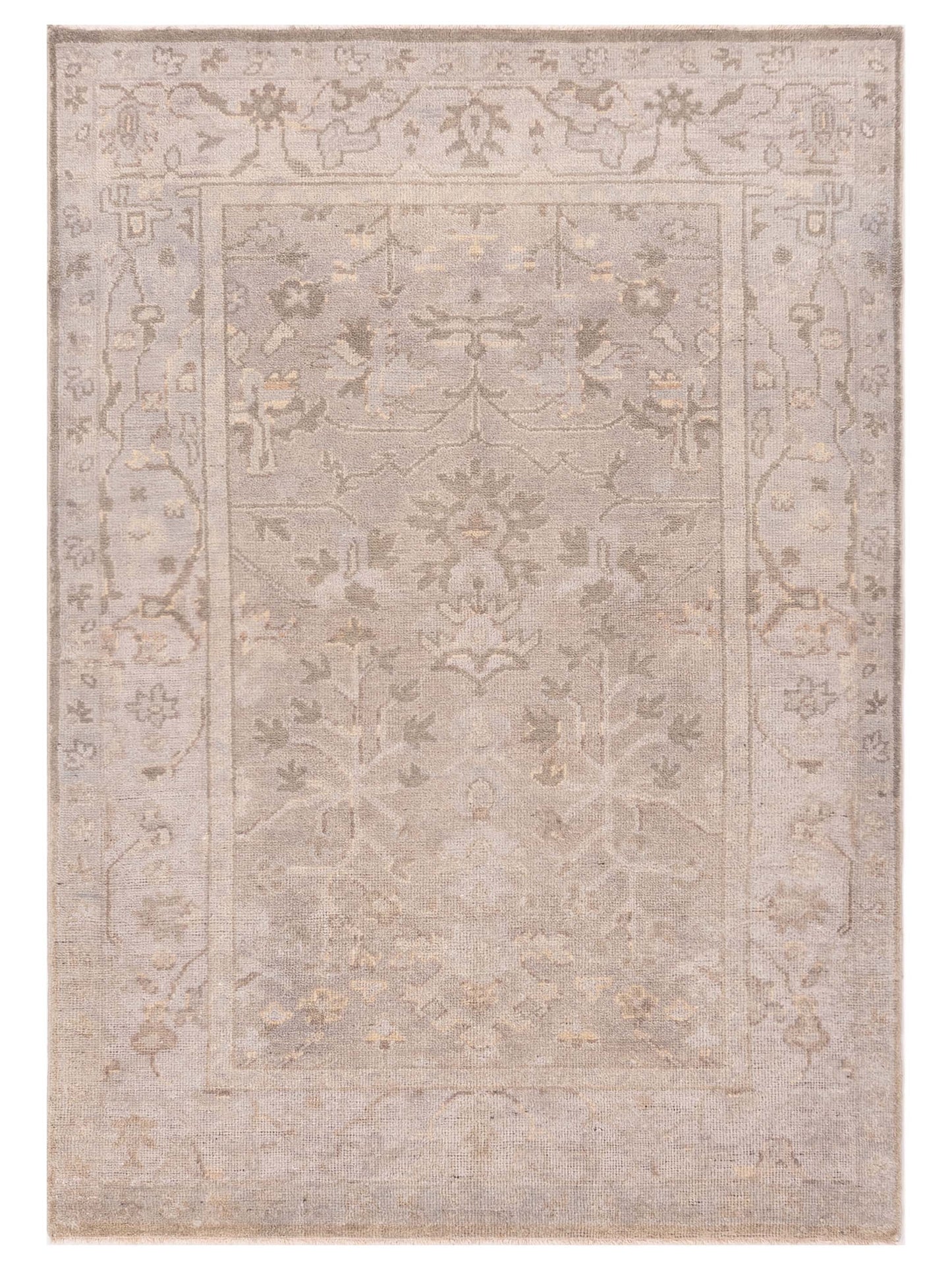 Rajpur Oushak Shah  Gray  Traditional
