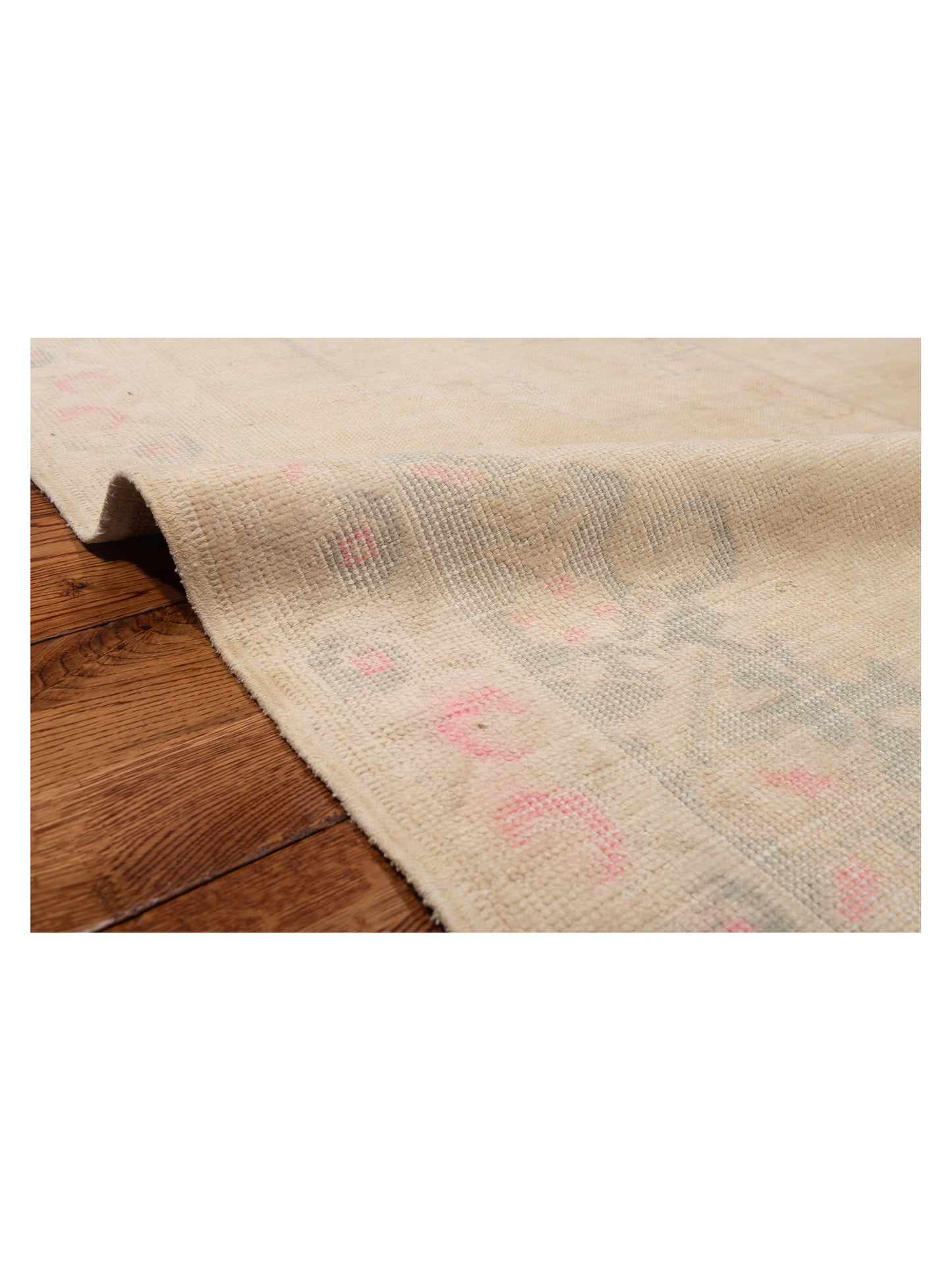 Old Anatolian 131273 Beige Green 4.6x7.2 Hand Knotted Rug