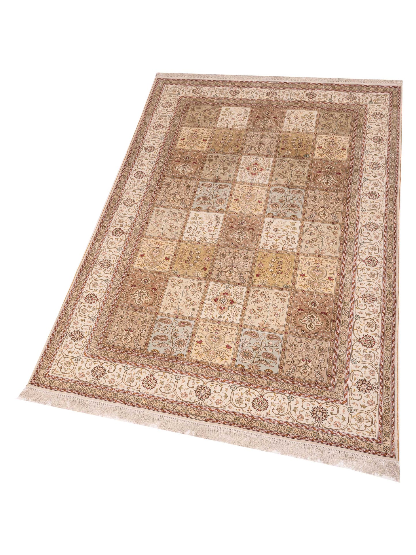Pure Silk 114462 Multi 4.10x8 Hand Knotted Rug