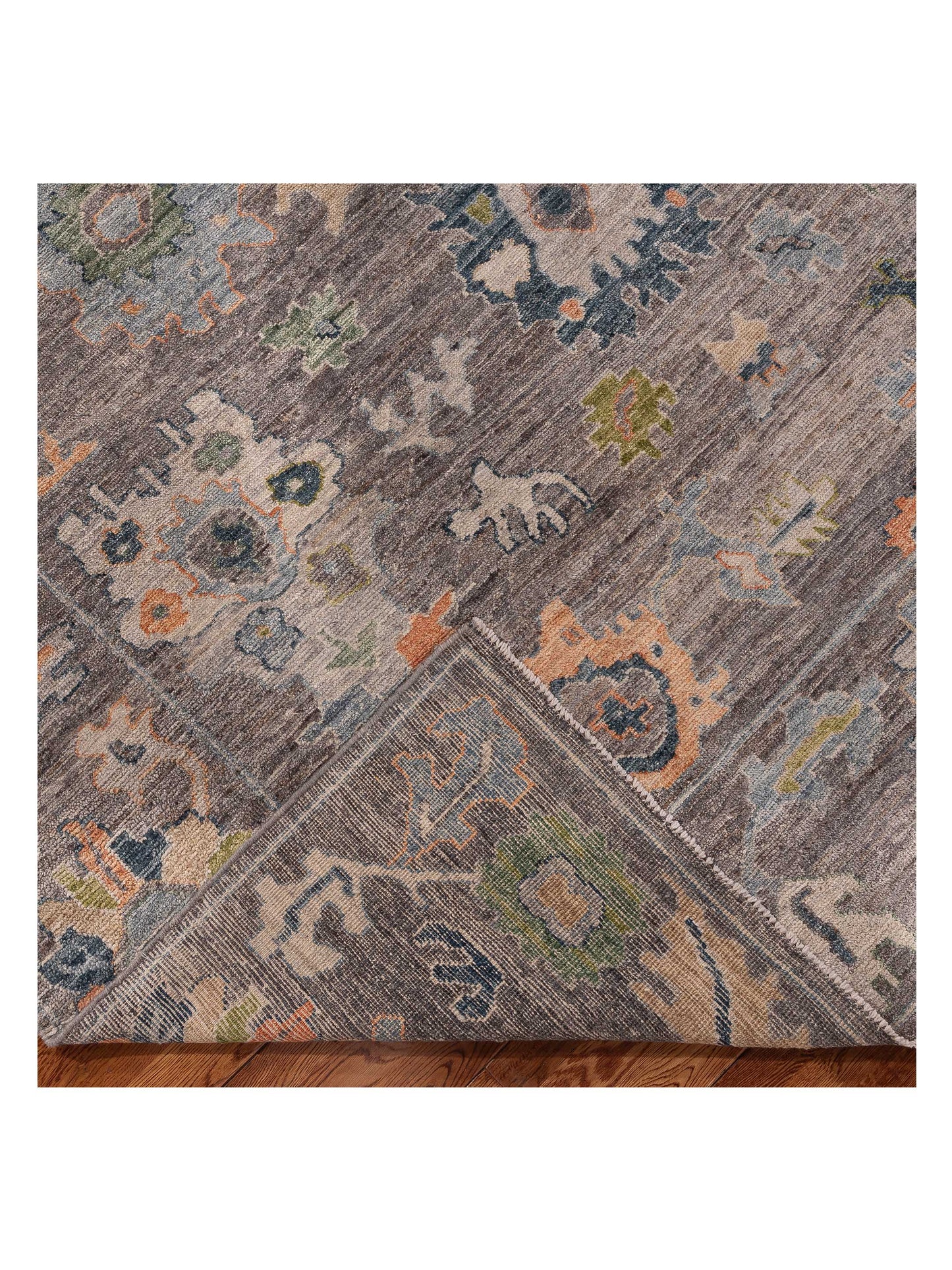 Angora Oushak 156163 Gray Gray 8x9.11 Hand Knotted Rug