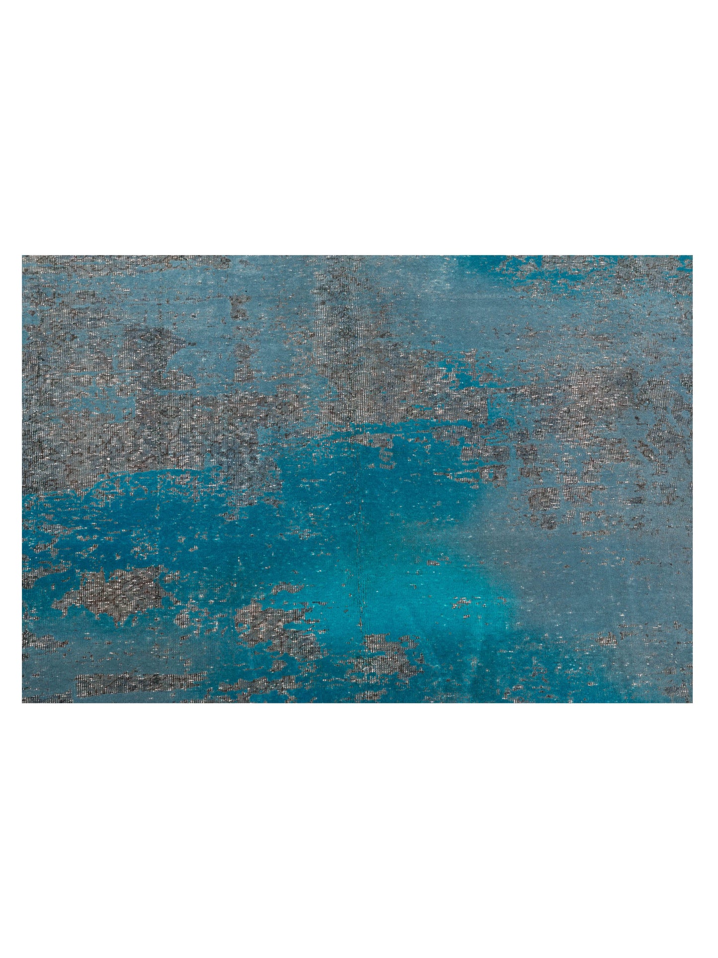 Vintage 109087 Blue 6.7x9.8 Hand Knotted Rug
